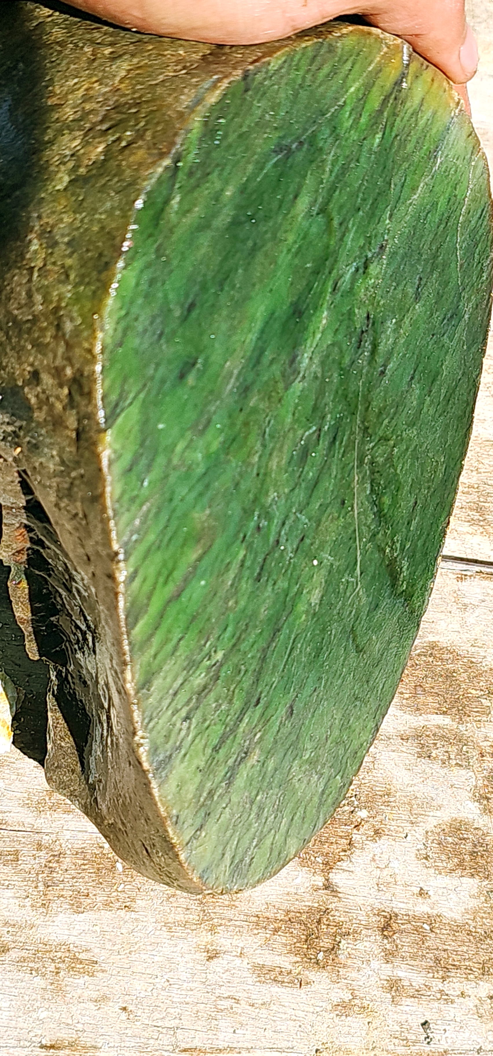 Aceh Natural Nephrite Jade – Deep Forest Green and Emerald Green with Fine Fibrous Texture and Natural Color Zoning – 3.5 KG
