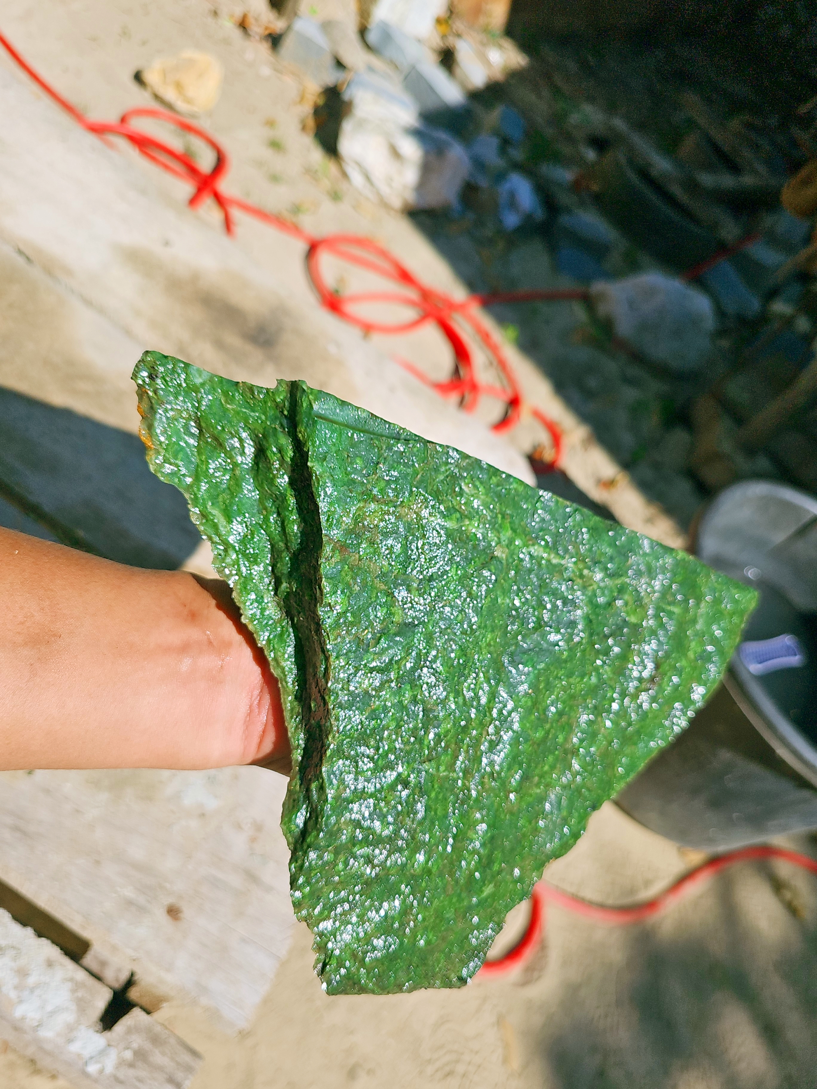 Green Nephrite Jade Rough Stone 2.7 KG