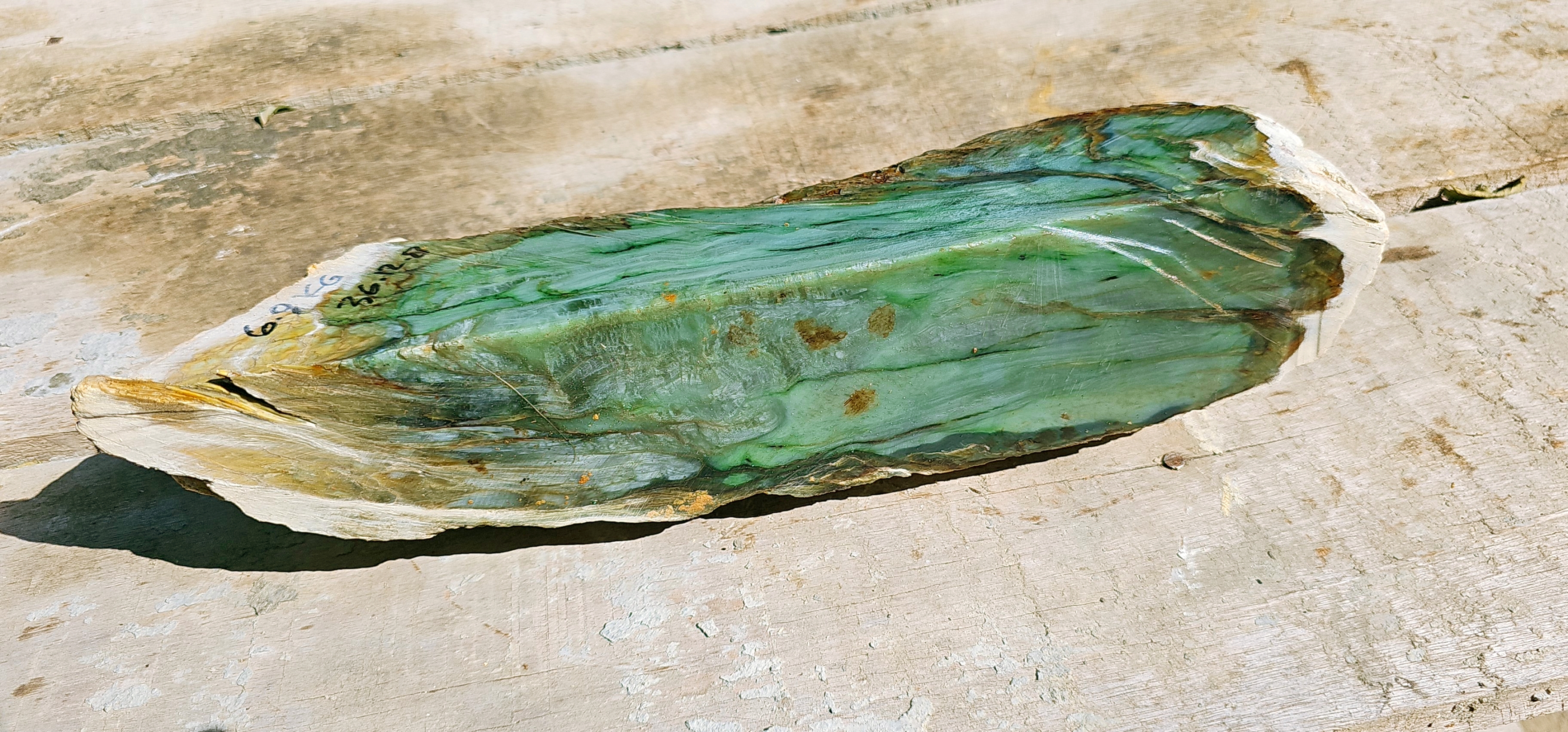 Aceh Natural Vibrant Green Nephrite Jade Rough Stone – 6.9 KG