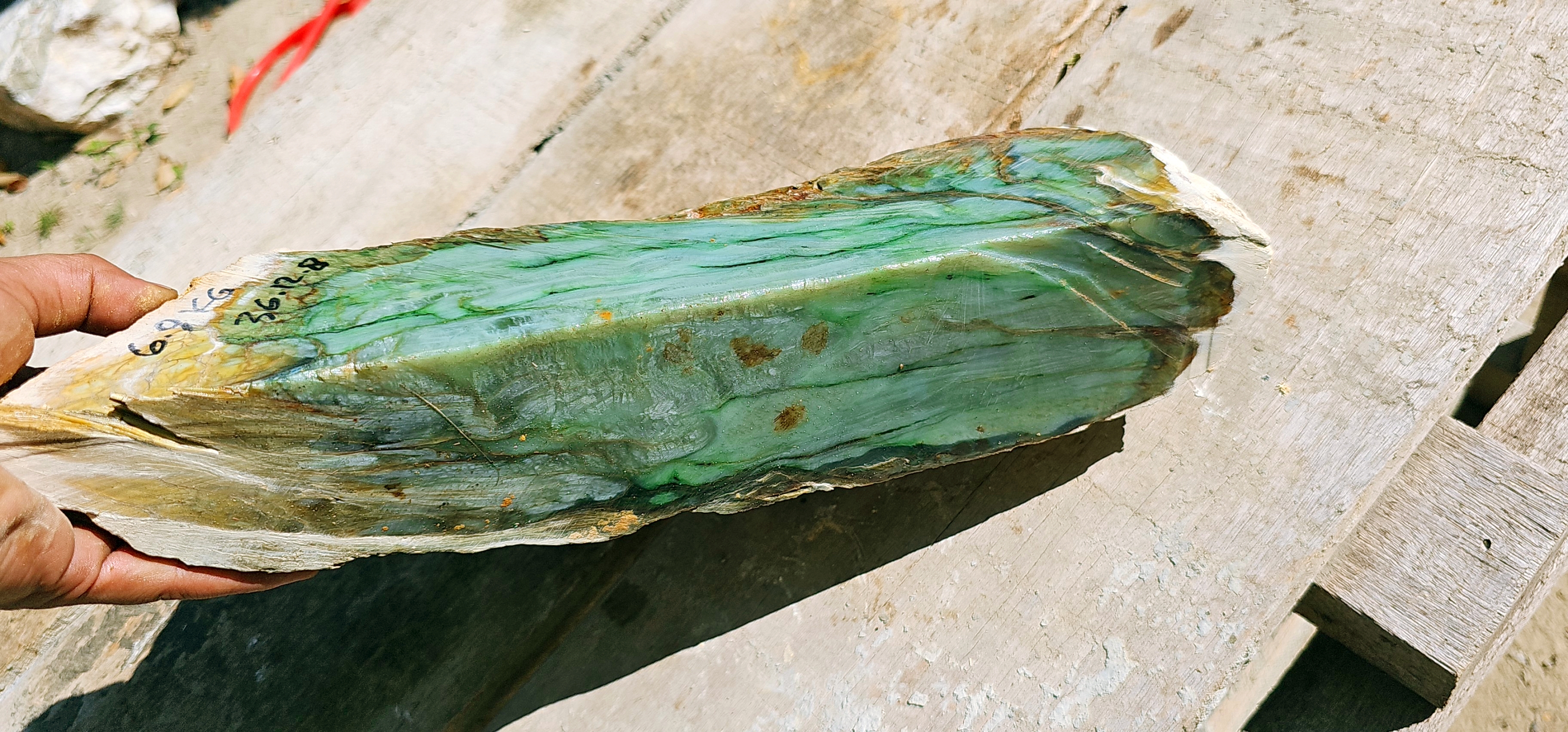 Aceh Natural Vibrant Green Nephrite Jade Rough Stone – 6.9 KG