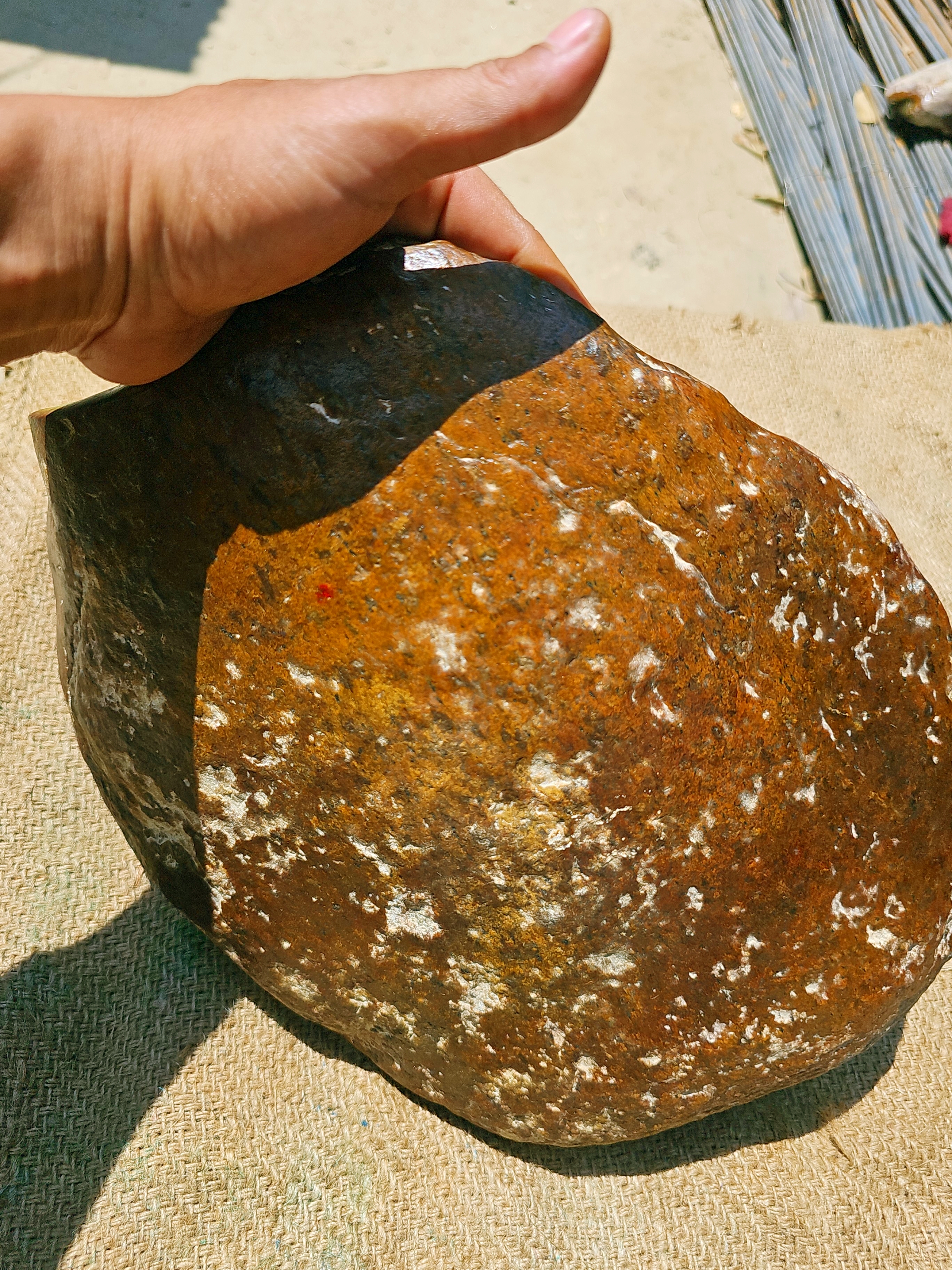 Aceh Natural Brown and Emerald Green Nephrite Jade Raw Stone – 9.1 KG