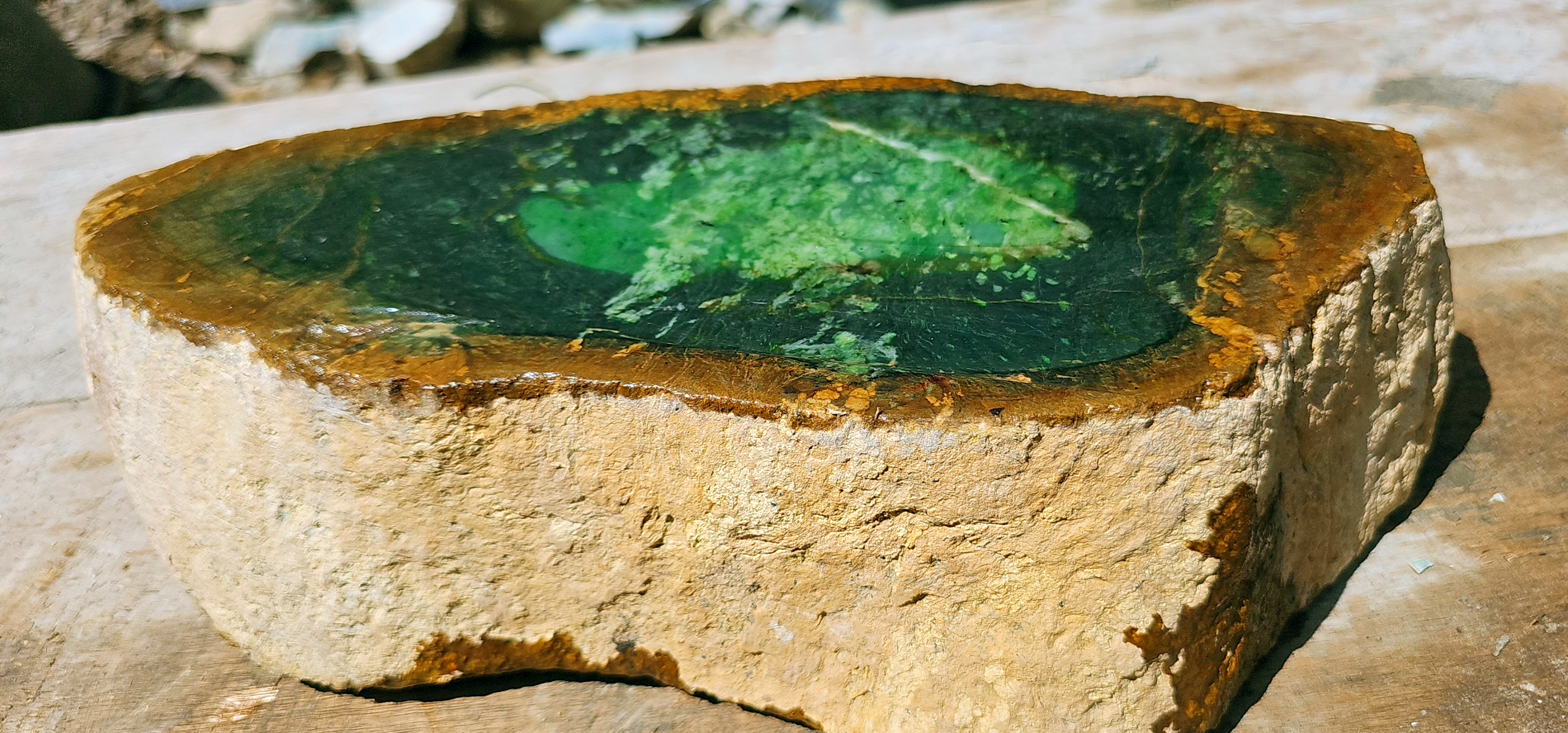 Aceh Natural Vivid Green Jadeite Rough Stone – 8.5 KG