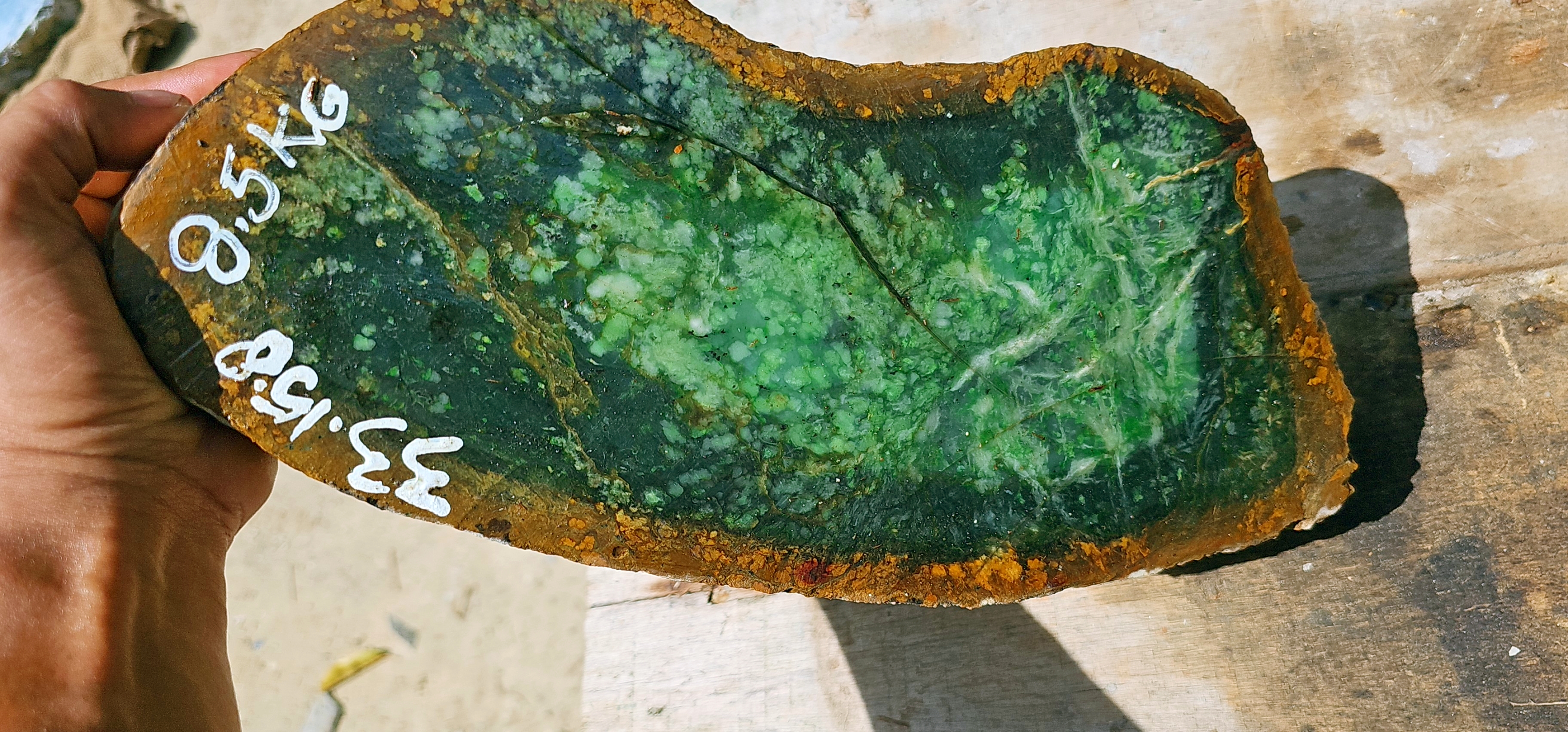 Aceh Natural Vivid Green Jadeite Rough Stone – 8.5 KG