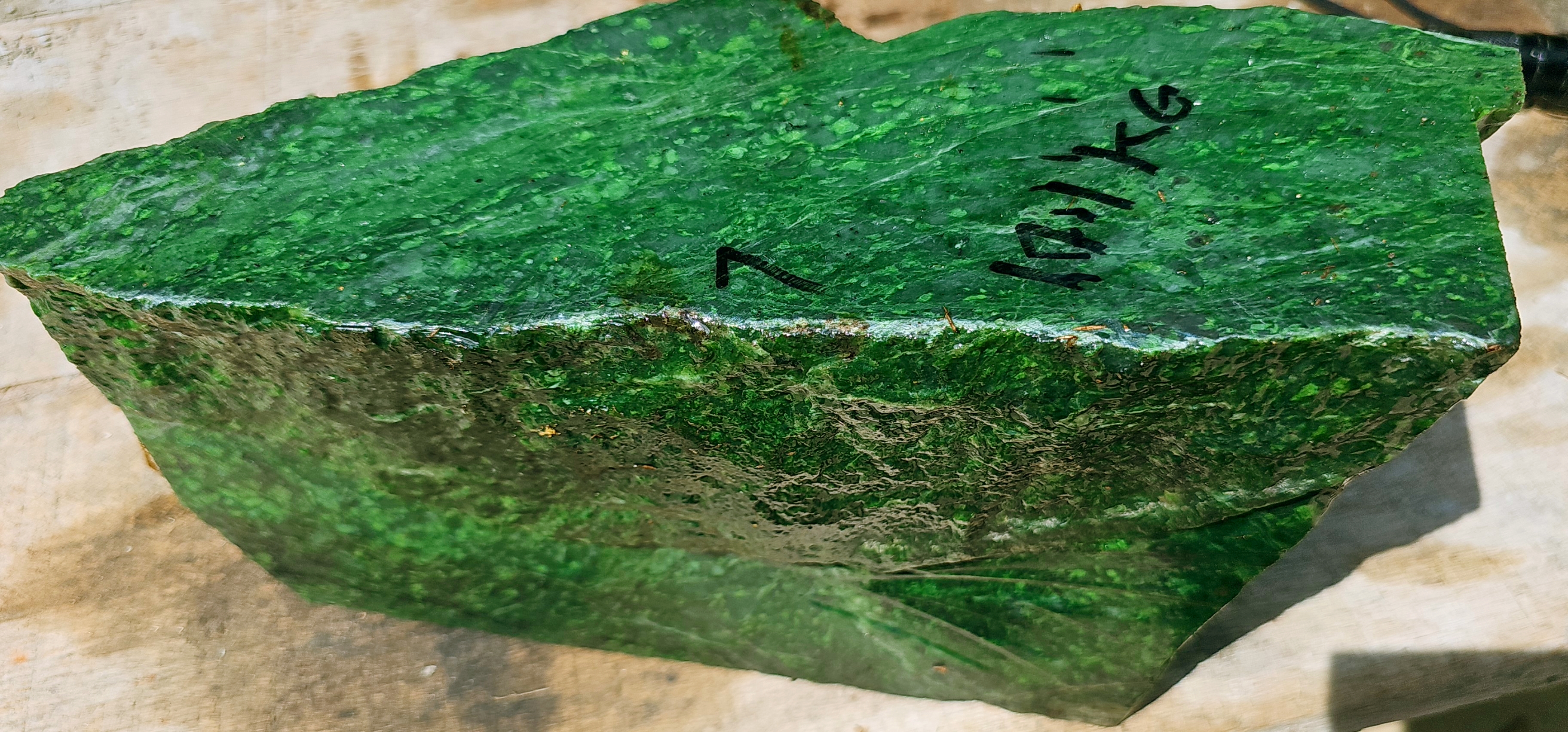 Aceh Natural Vibrant Emerald Green Nephrite Jade Rough Stone – 10.9 KG