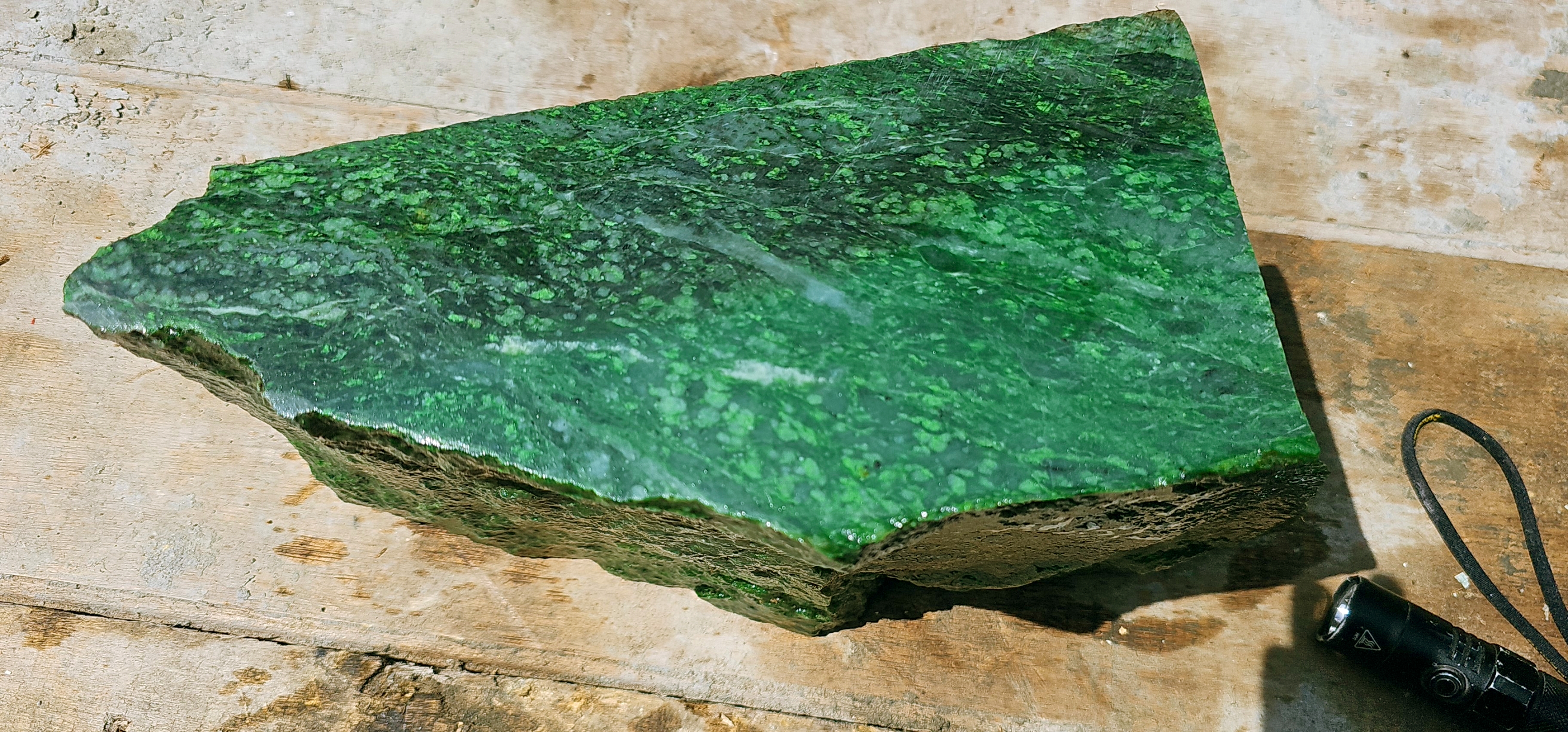 Aceh Natural Vibrant Emerald Green Nephrite Jade Rough Stone – 10.9 KG