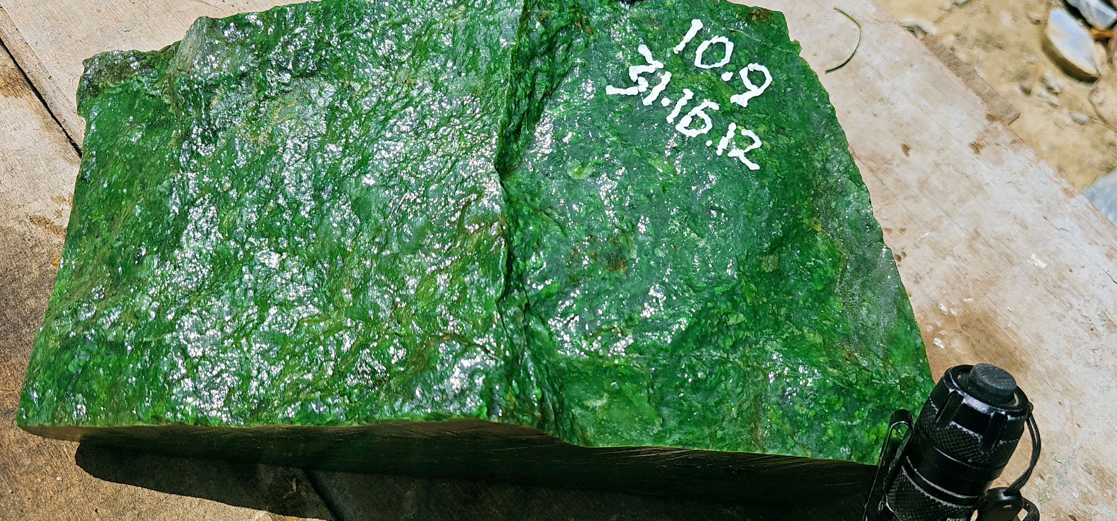 Aceh Natural Vibrant Emerald Green Nephrite Jade Rough Stone – 10.9 KG