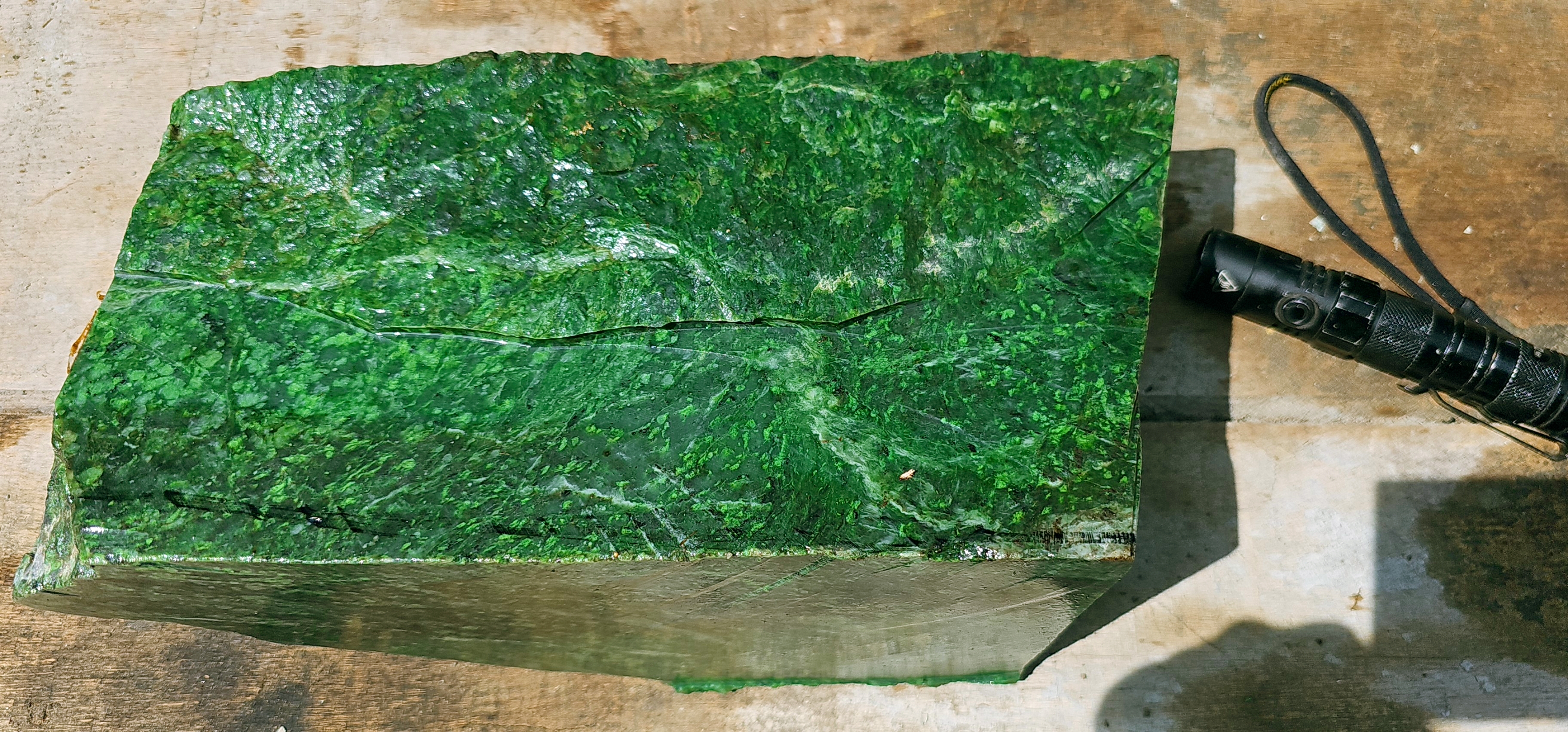 Aceh Natural Vibrant Emerald Green Nephrite Jade Rough Stone – 10.9 KG