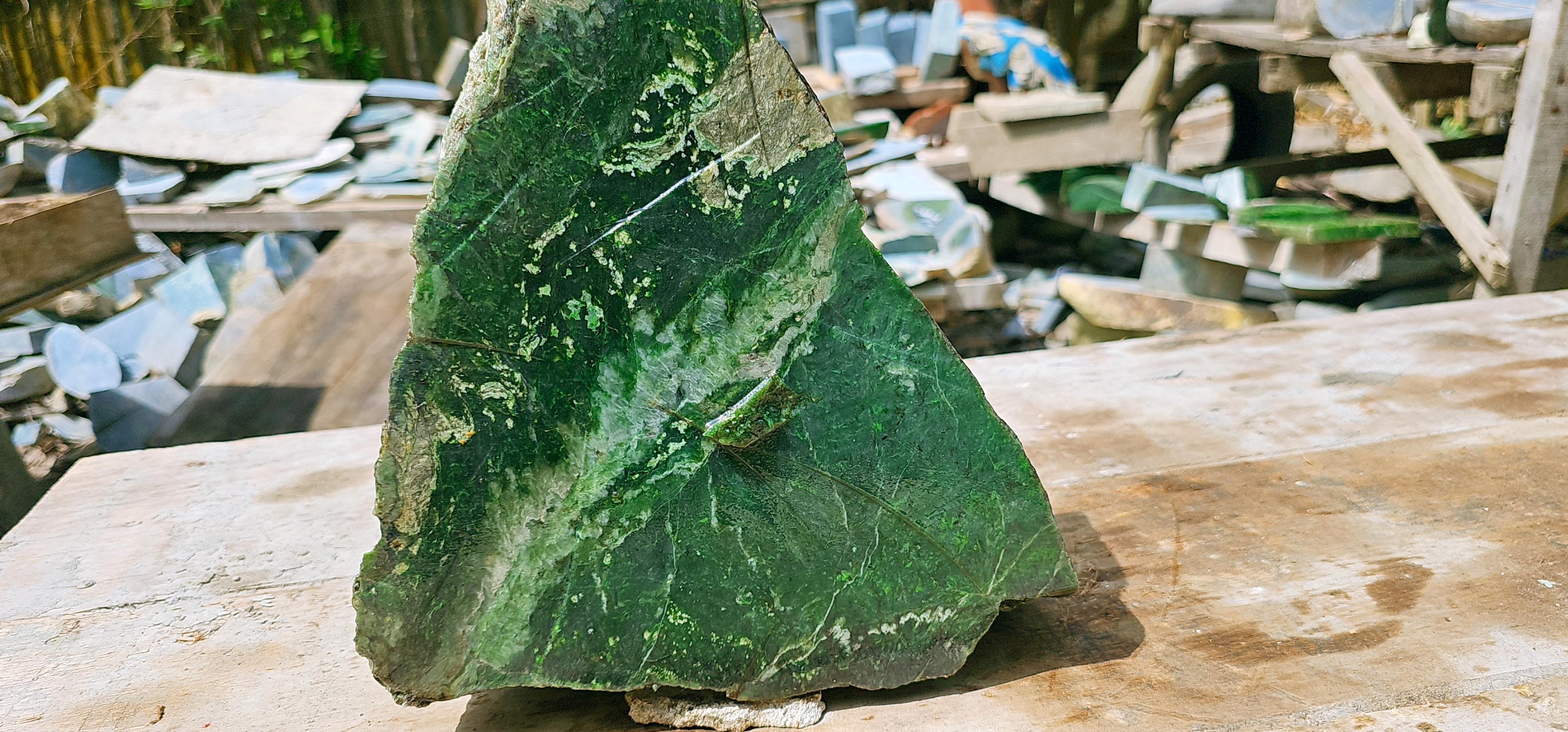 Aceh Natural Vibrant Green Nephrite Jade Rough Stone – 7 KG