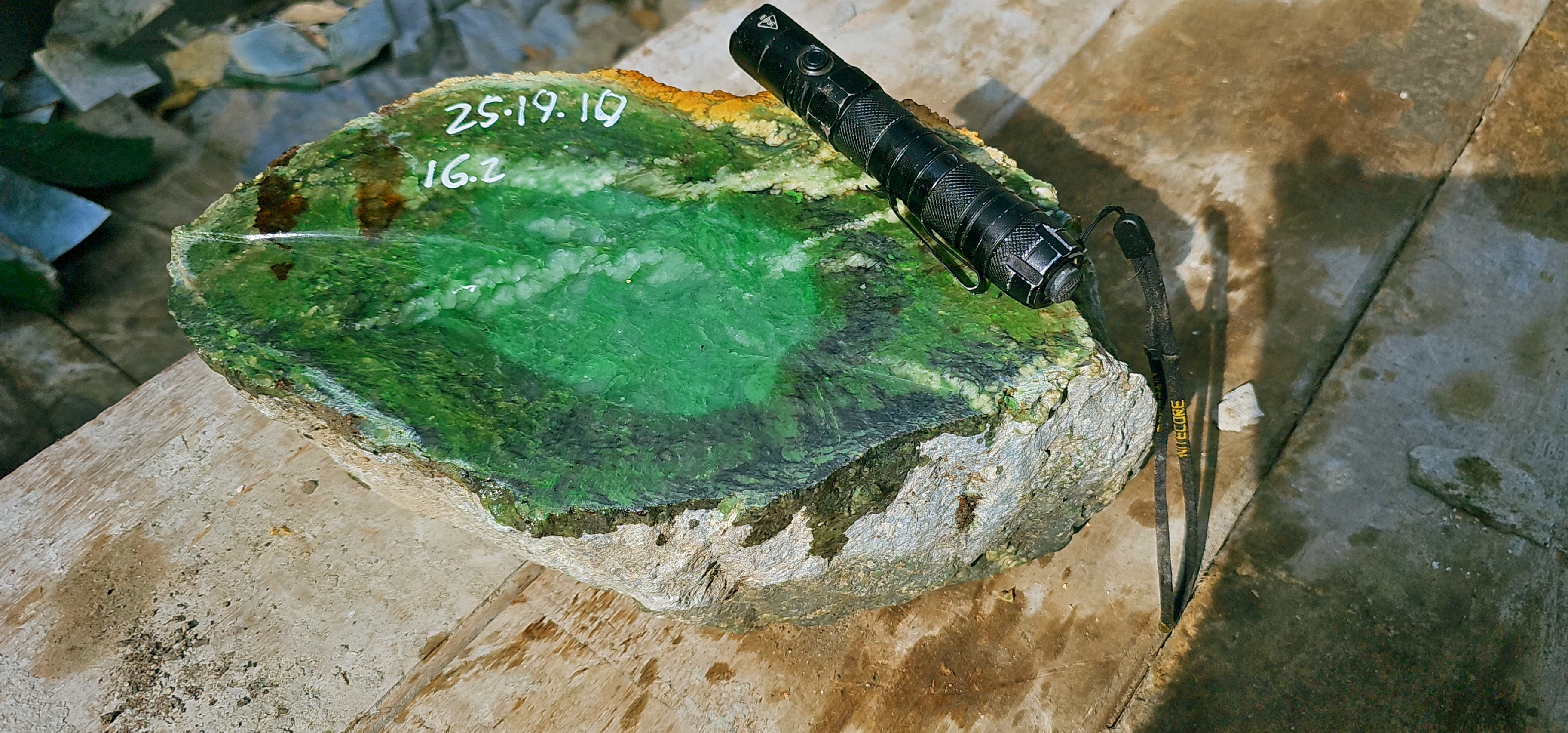 Aceh Natural Vibrant Emerald Green Nephrite Jade Rough Stone – 16.2 KG