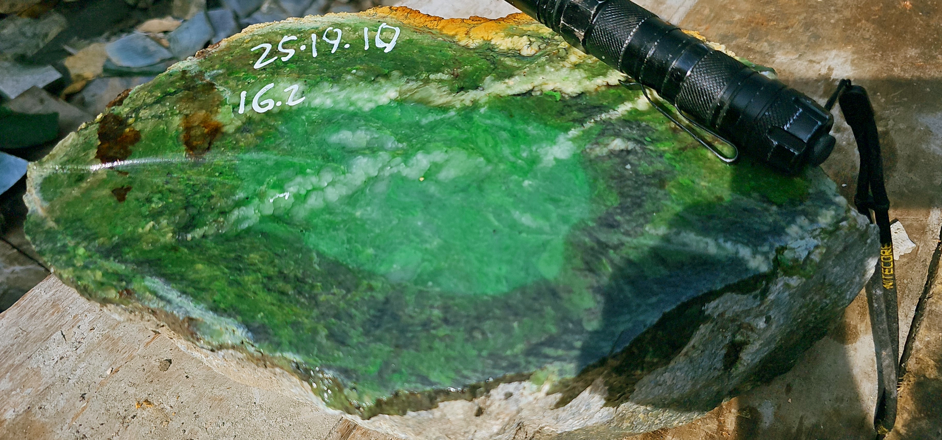 Aceh Natural Vibrant Emerald Green Nephrite Jade Rough Stone – 16.2 KG