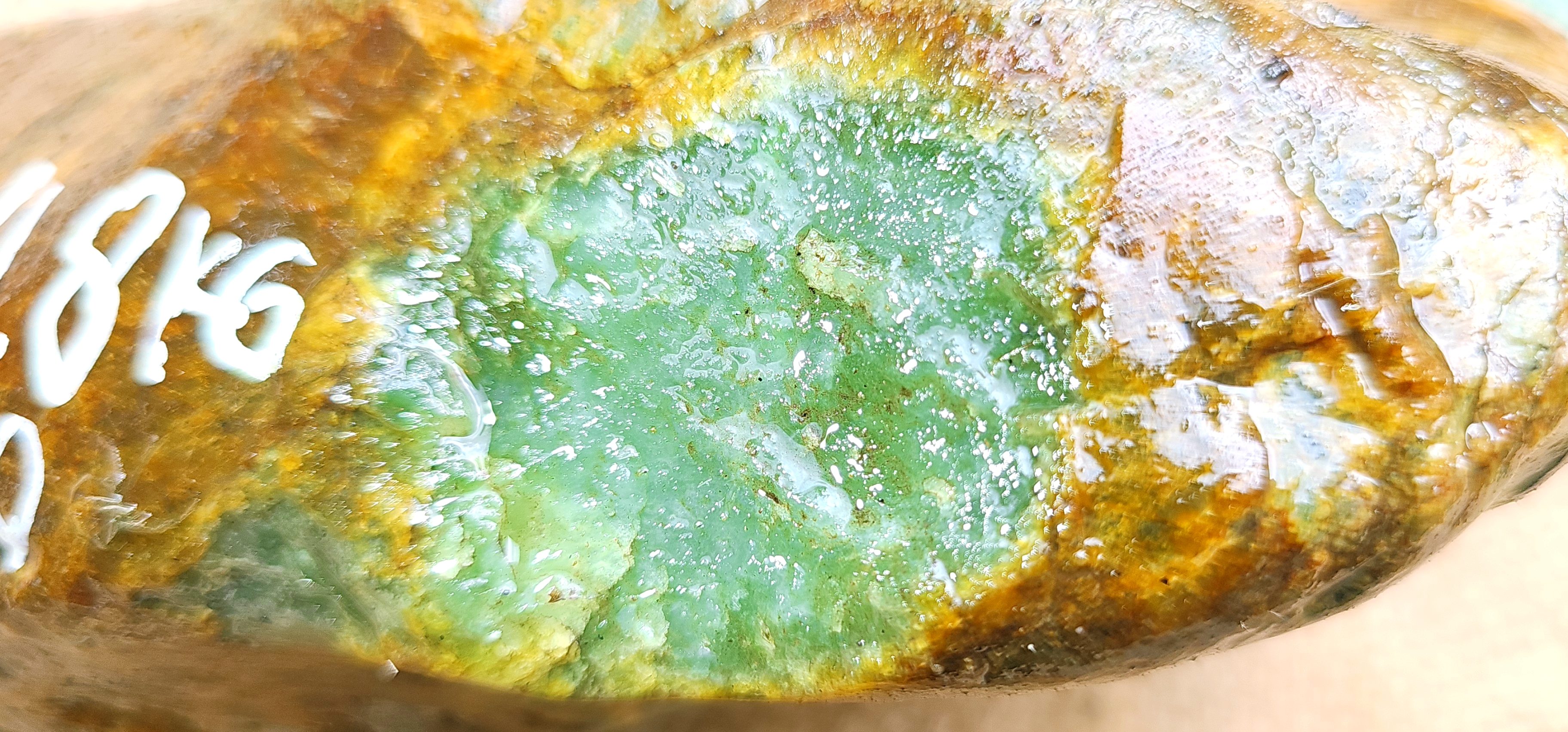 Aceh Natural Translucent Green Nephrite Jade Rough Stone – 4.8 KG