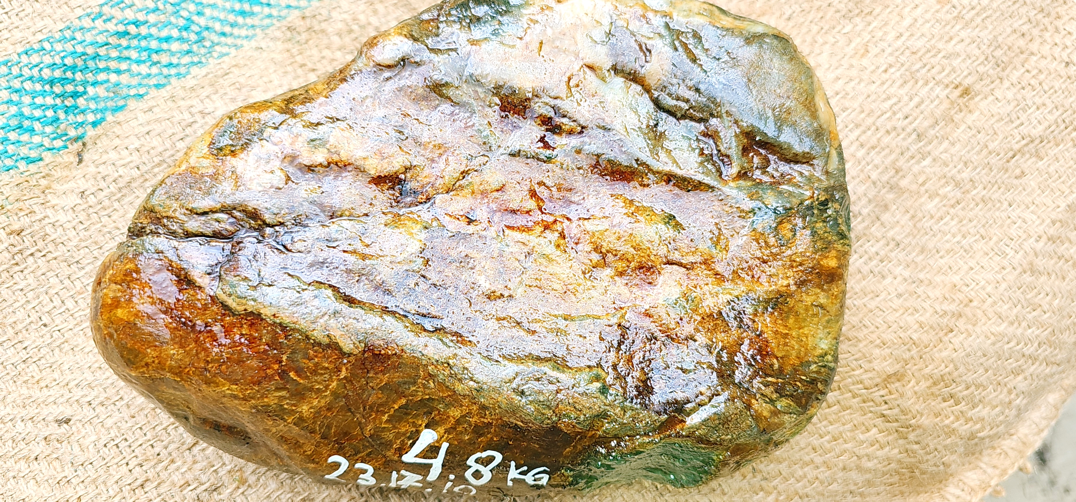 Aceh Natural Translucent Green Nephrite Jade Rough Stone – 4.8 KG
