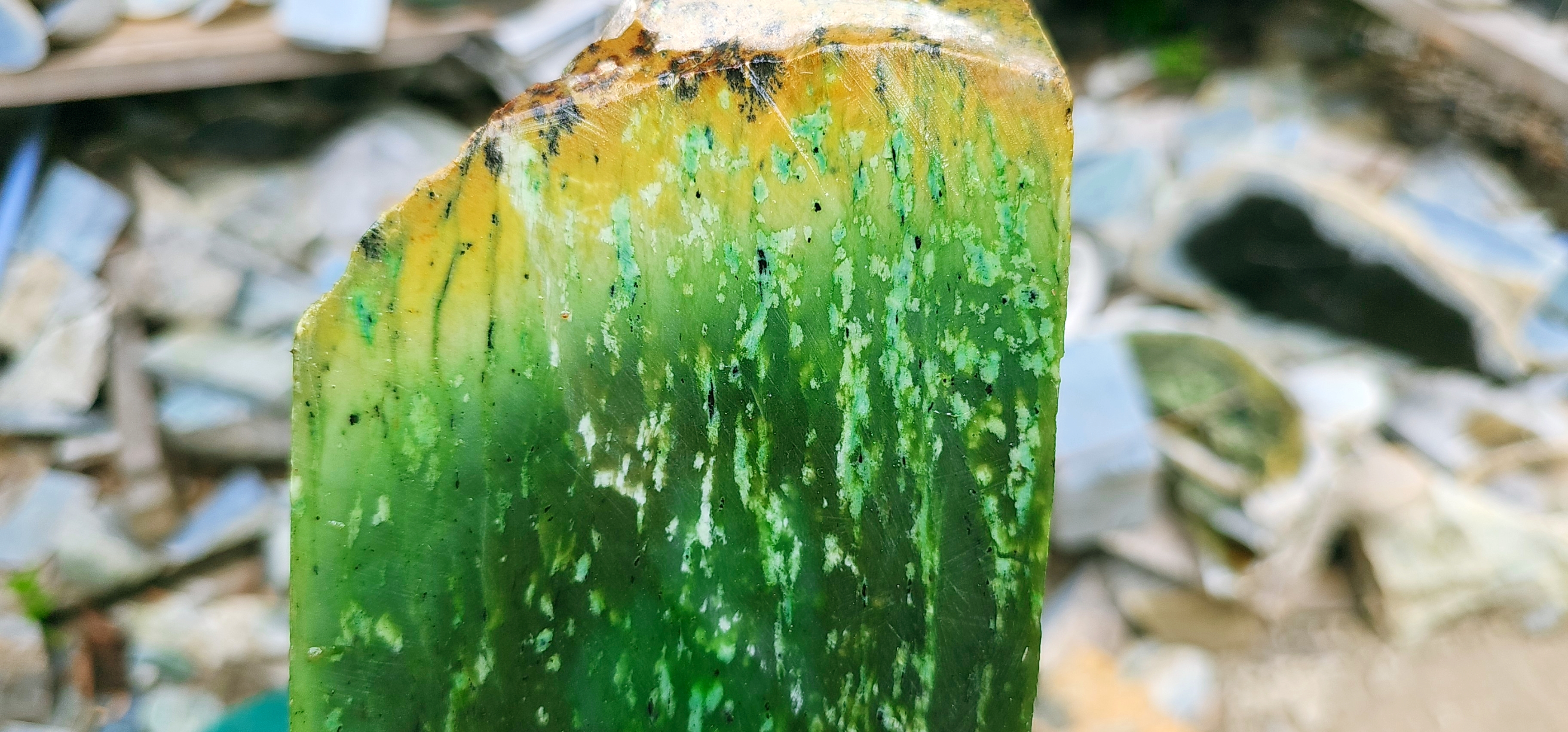 Aceh Natural Deep Green Nephrite Jade Rough Stone – 2.7 KG