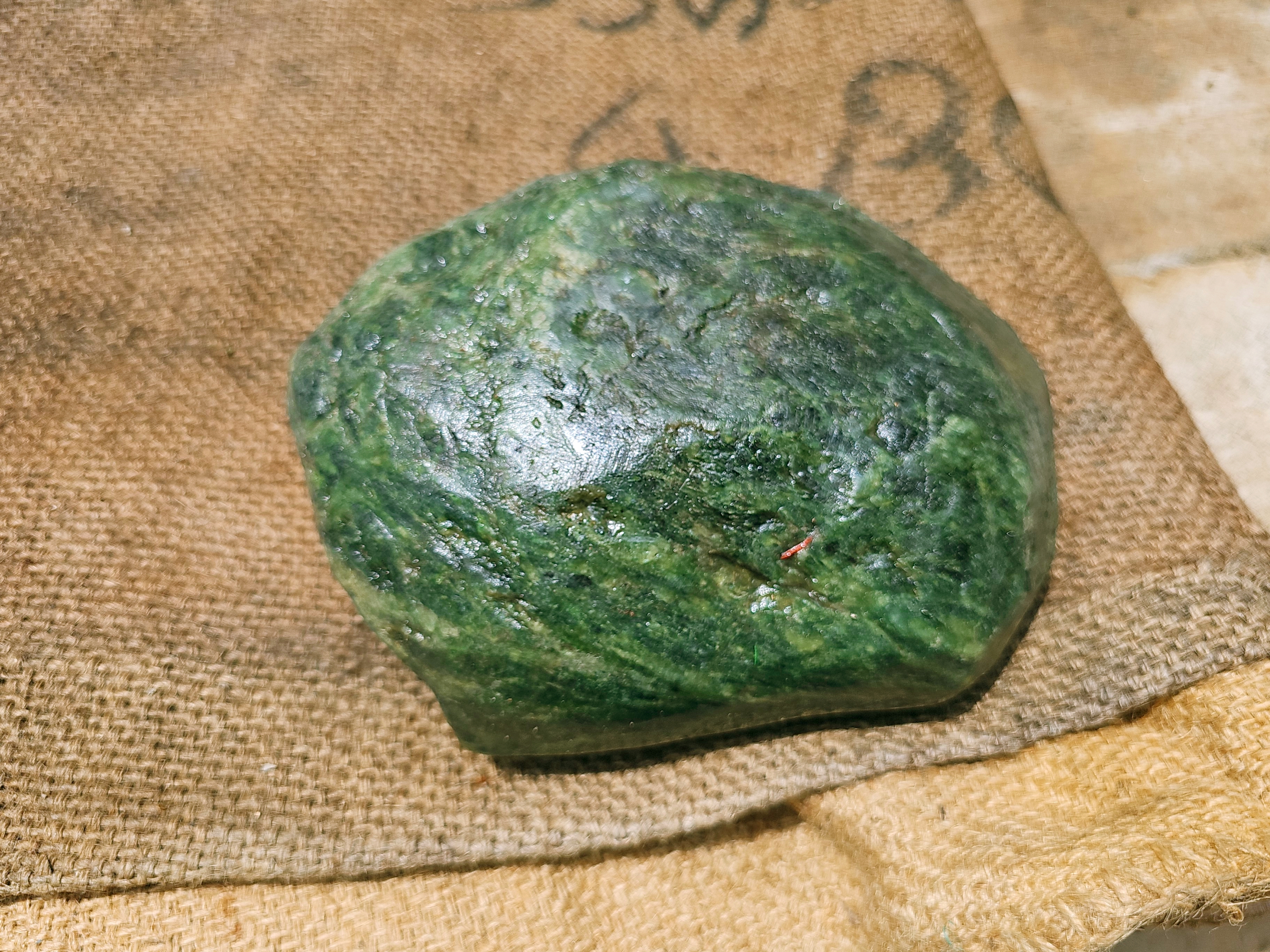Aceh Natural Deep Forest Green Nephrite Jade Rough Stone – 5.5 KG
