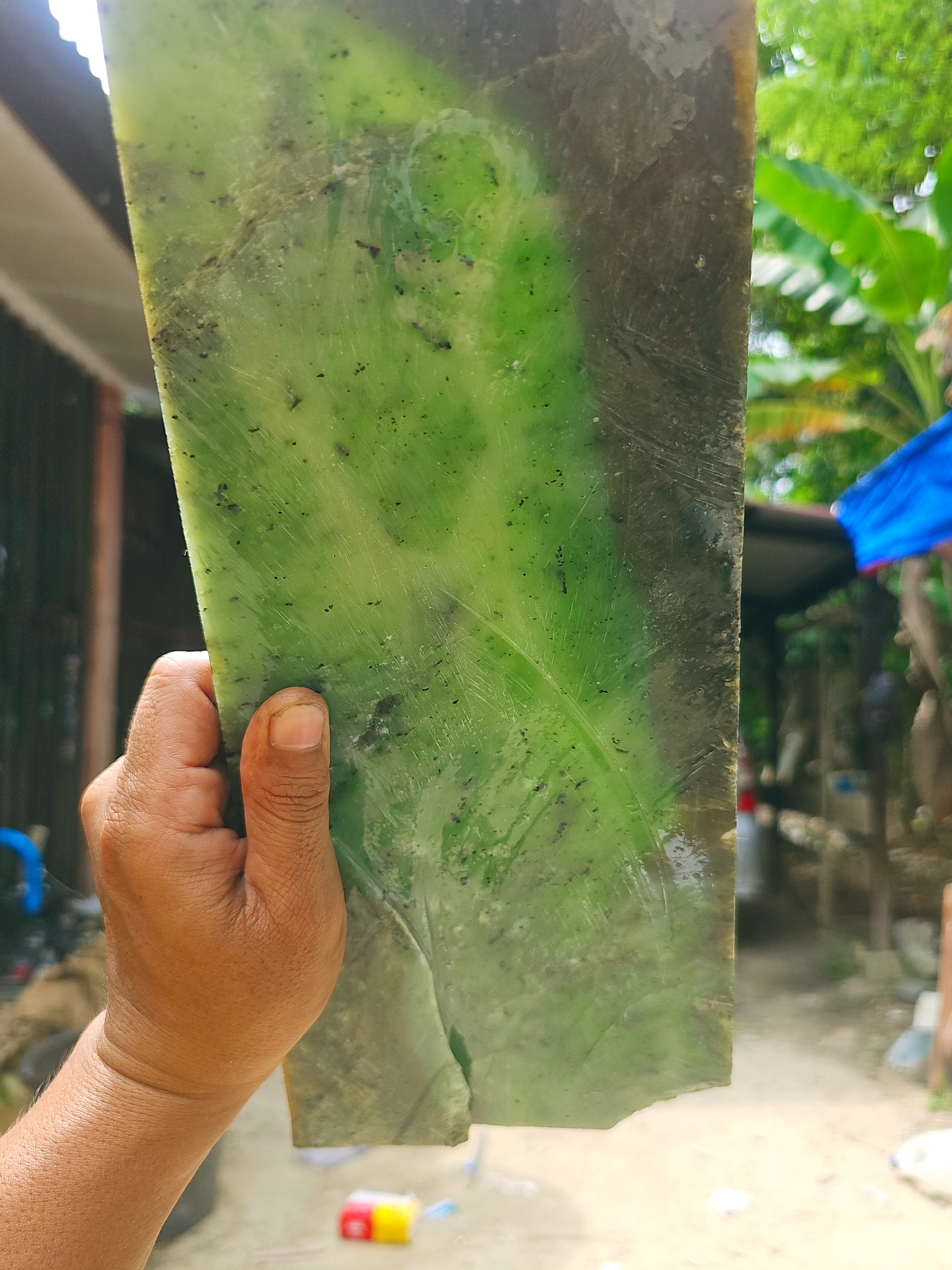 Aceh Natural Vivid Green Nephrite Jade Slabs