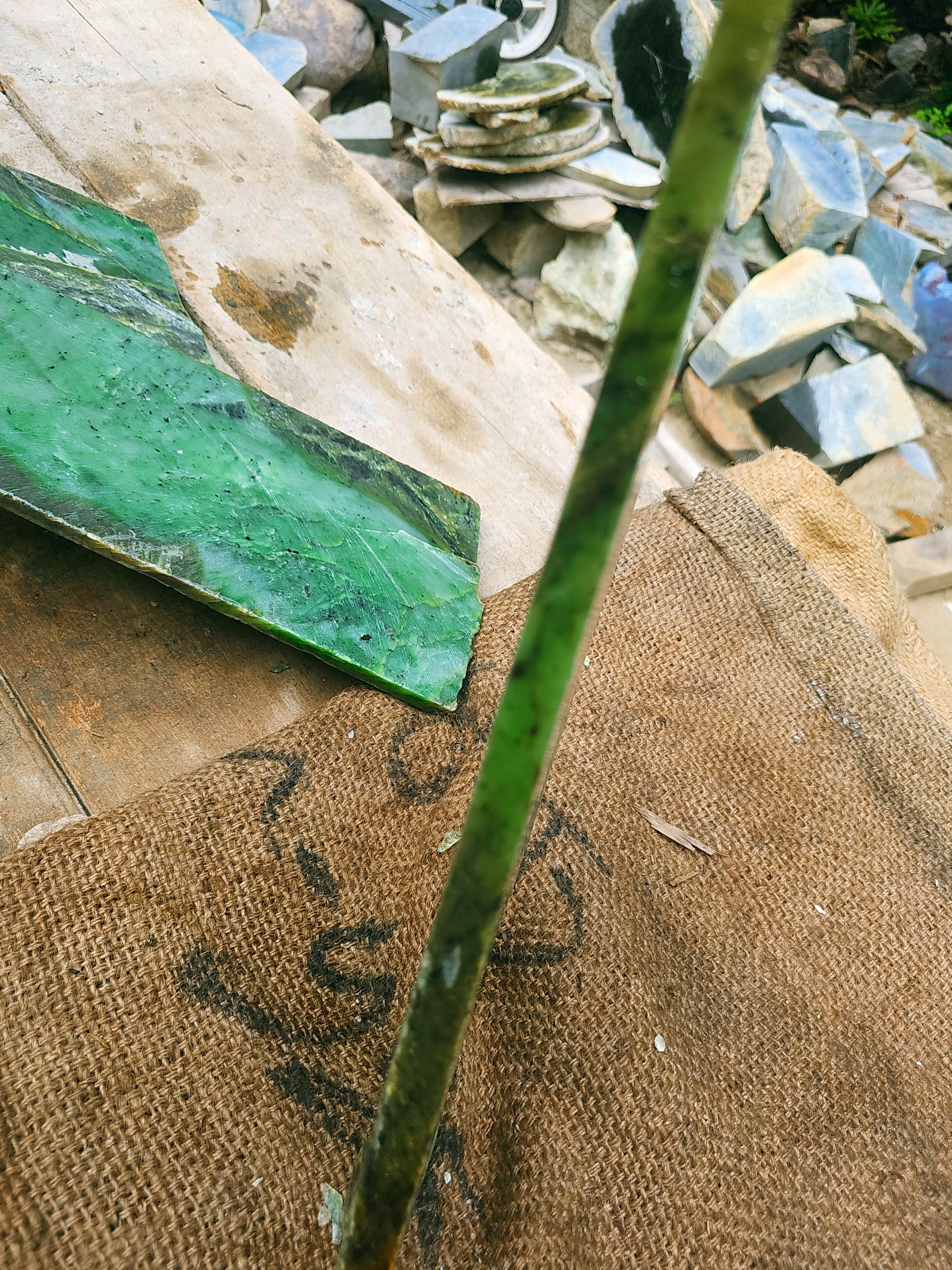 Aceh Natural Vivid Green Nephrite Jade Slabs