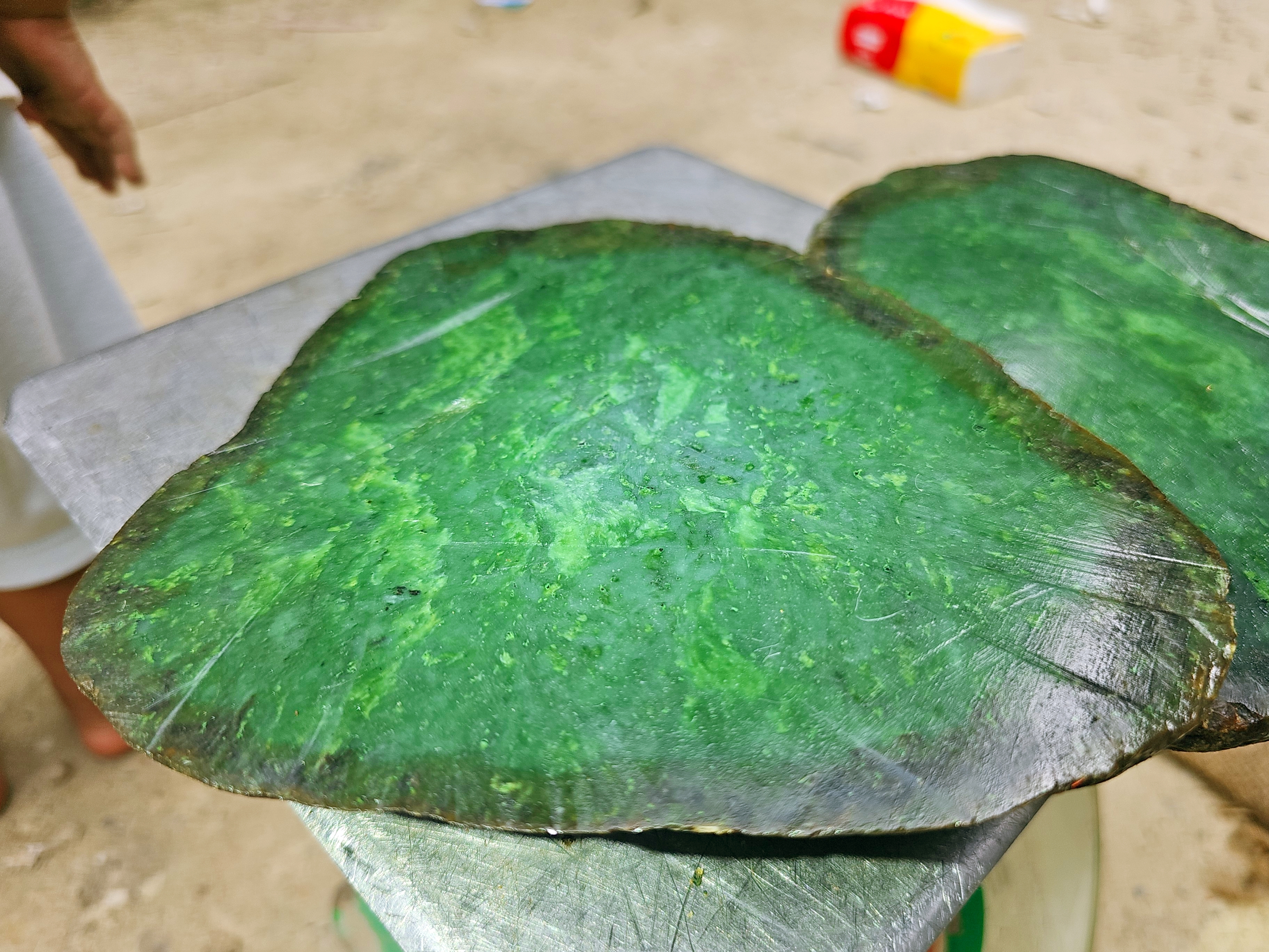 Aceh Natural Vibrant Green Nephrite Jade Rough Stone – 3 KG