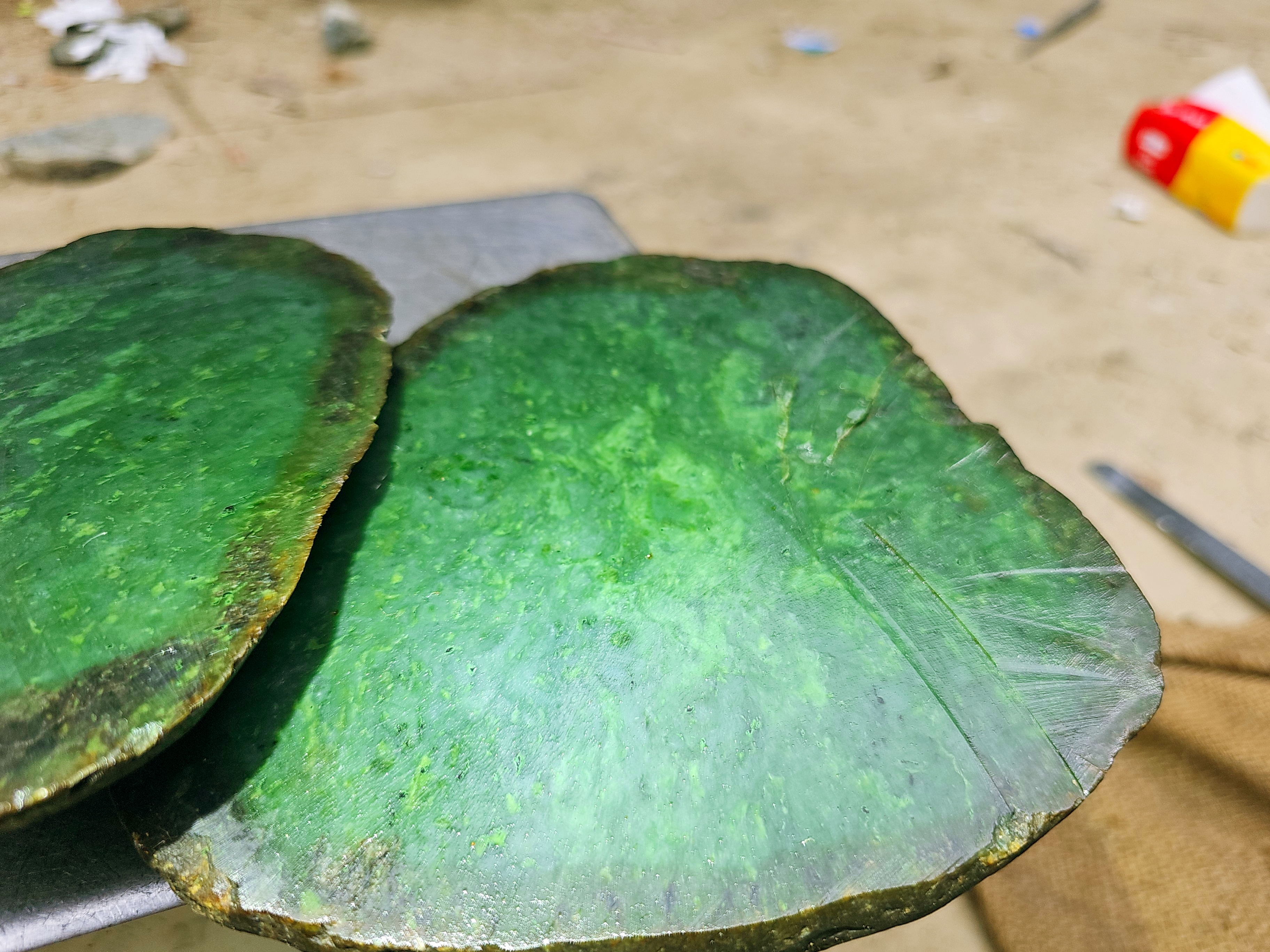 Aceh Natural Vibrant Green Nephrite Jade Rough Stone – 3 KG