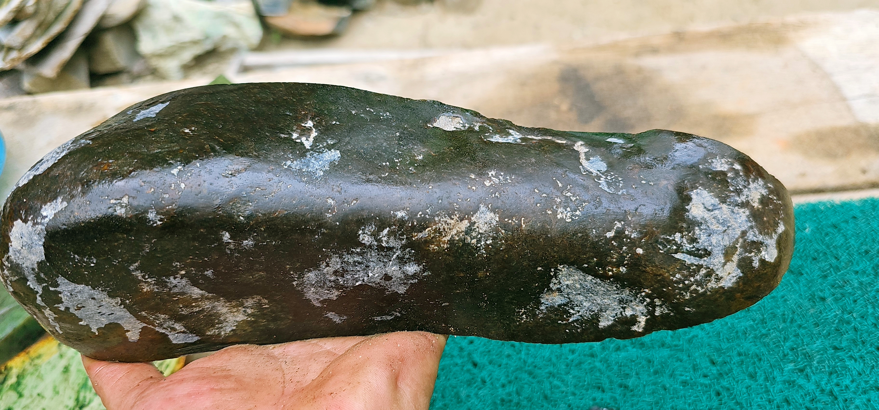Aceh Natural Deep Green Nephrite Jade Rough Stone – 2.4 KG