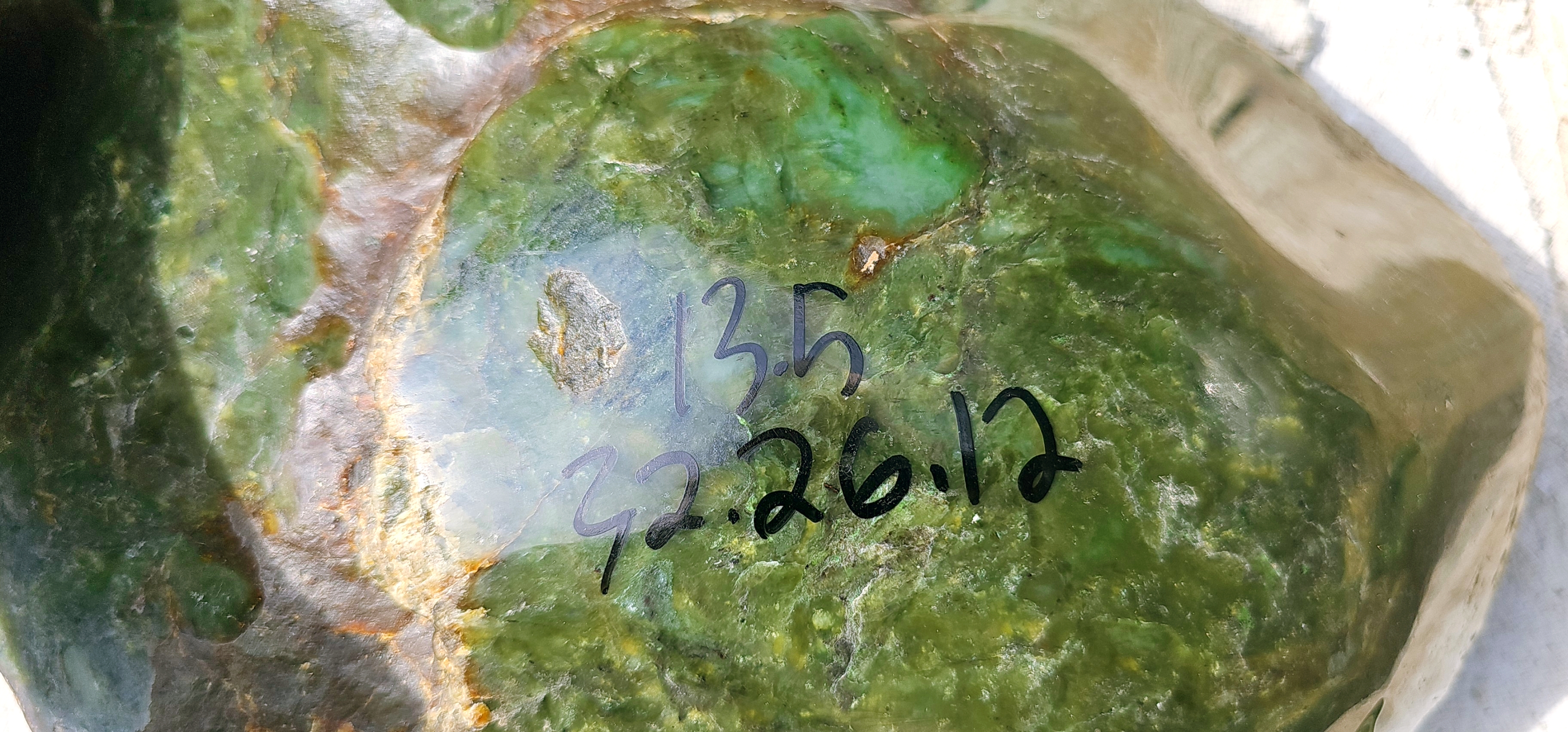 Aceh Natural Rich Green Nephrite Jade Raw Stone – 13.5 KG