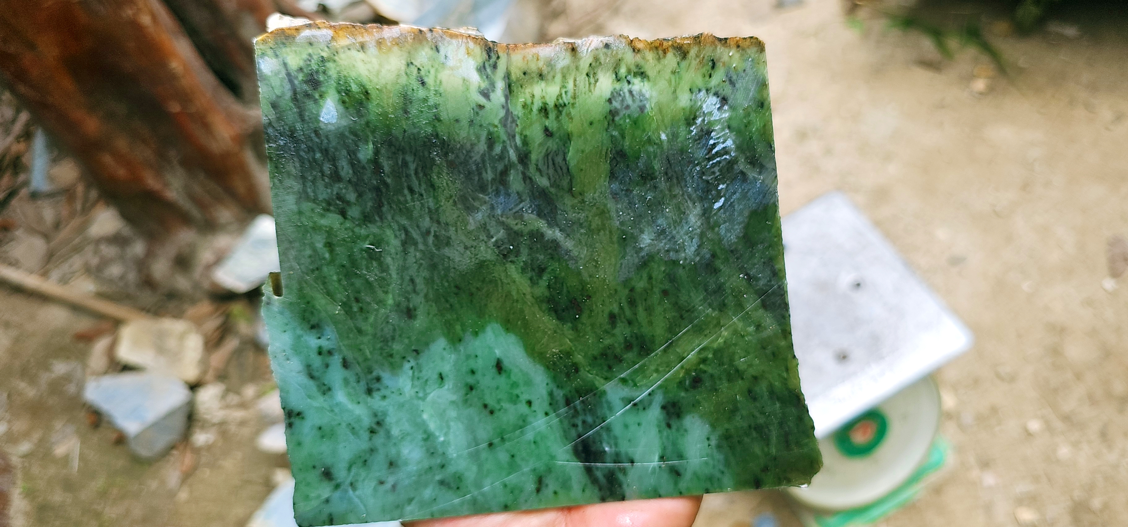 Aceh Natural Vibrant Emerald Green Nephrite Jade Rough Stone – 1.2 KG