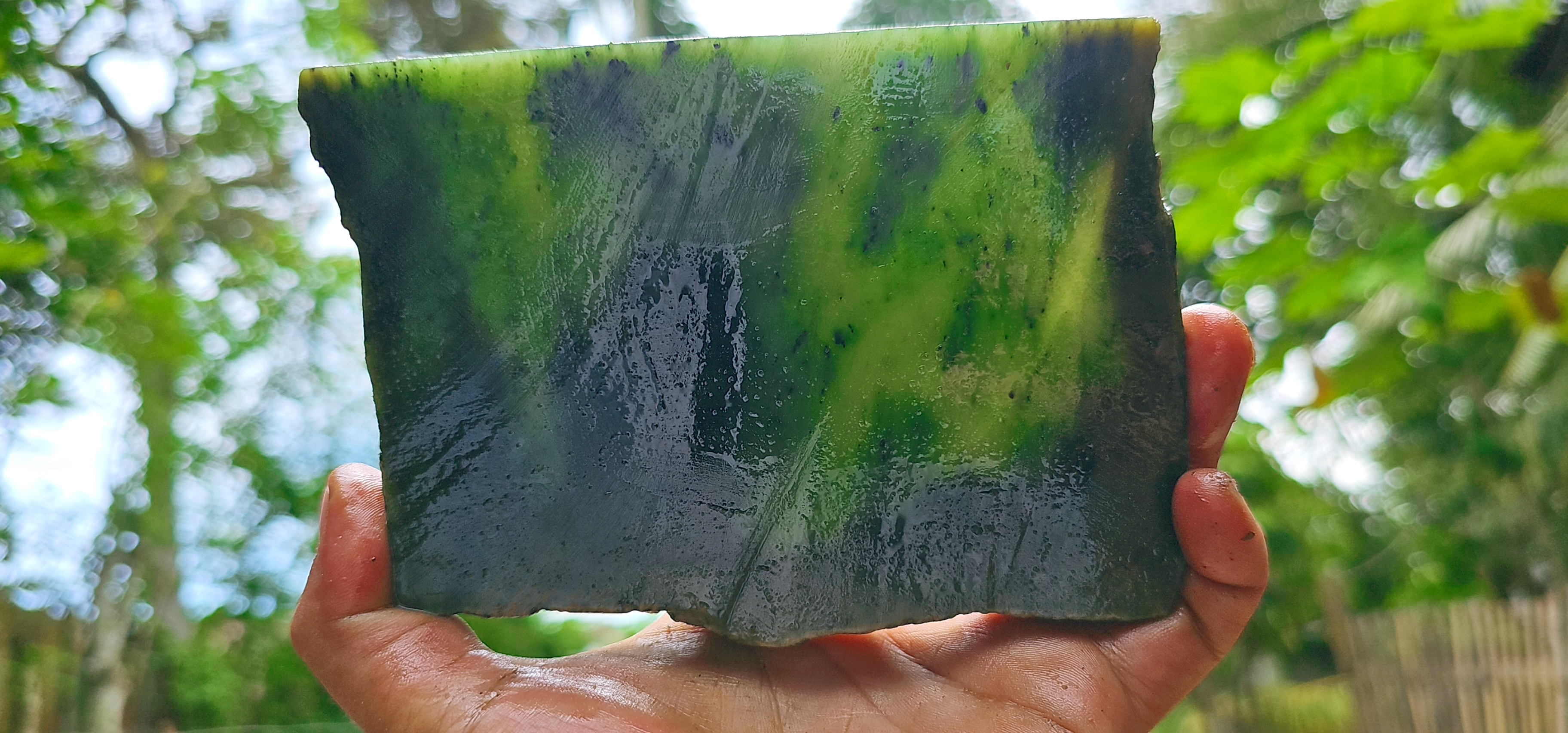 Aceh Natural Vibrant Emerald Green Nephrite Jade Rough Stone – 1.2 KG