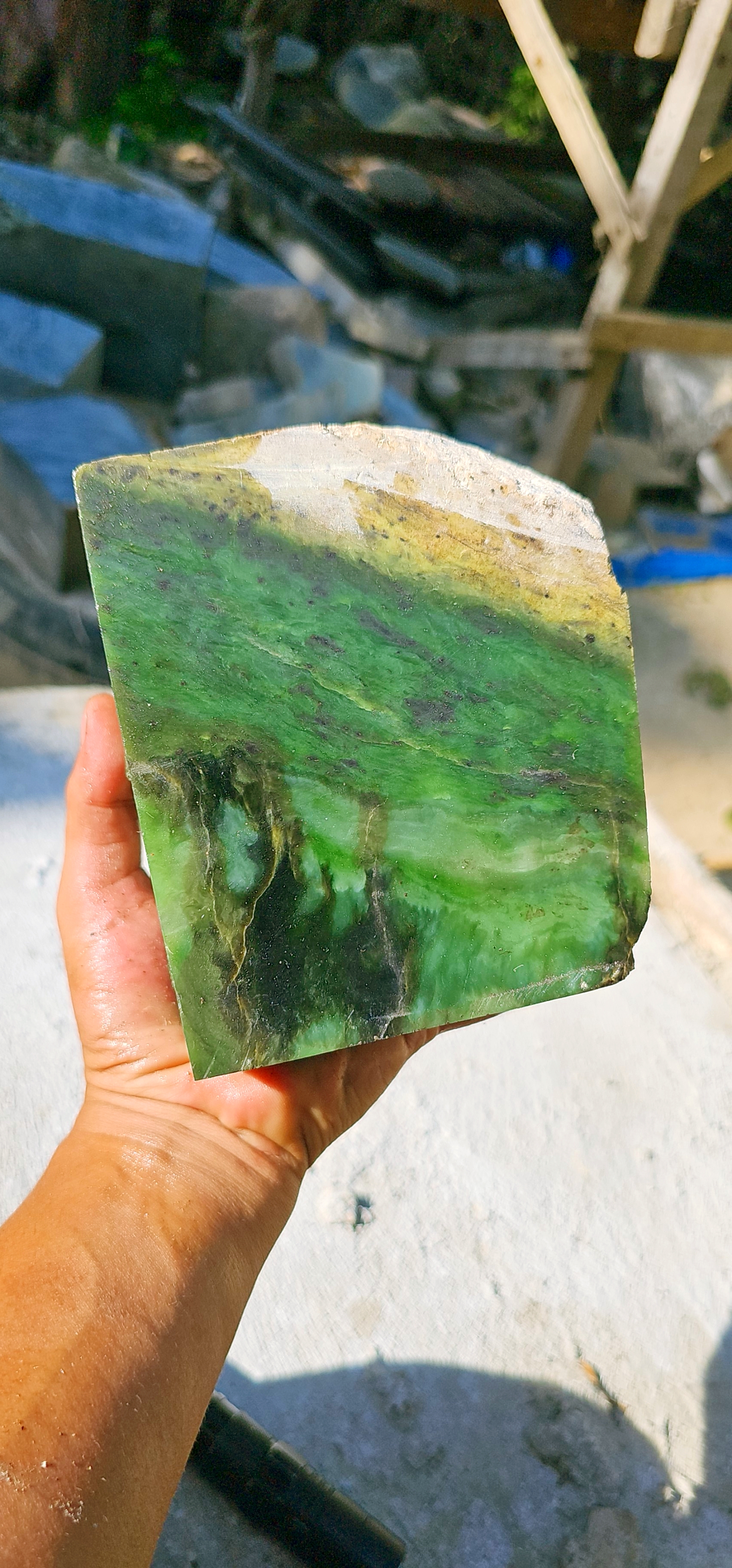 Aceh Natural Vibrant Green Nephrite Jade Rough Stone – 3.7 KG