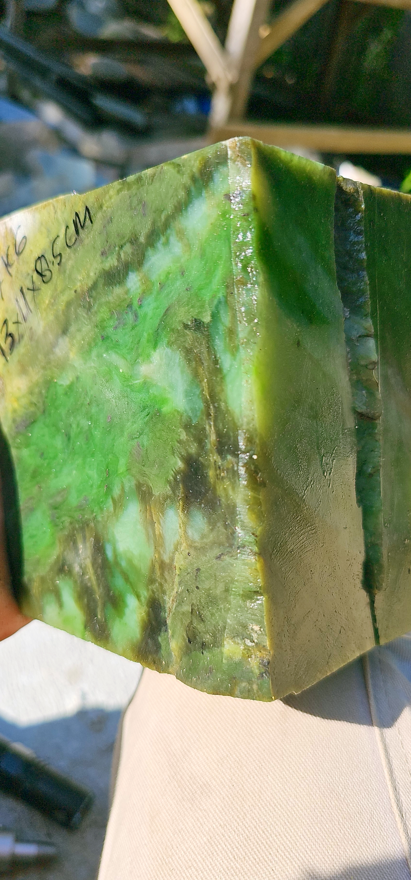 Aceh Natural Vibrant Green Nephrite Jade Rough Stone – 3.7 KG