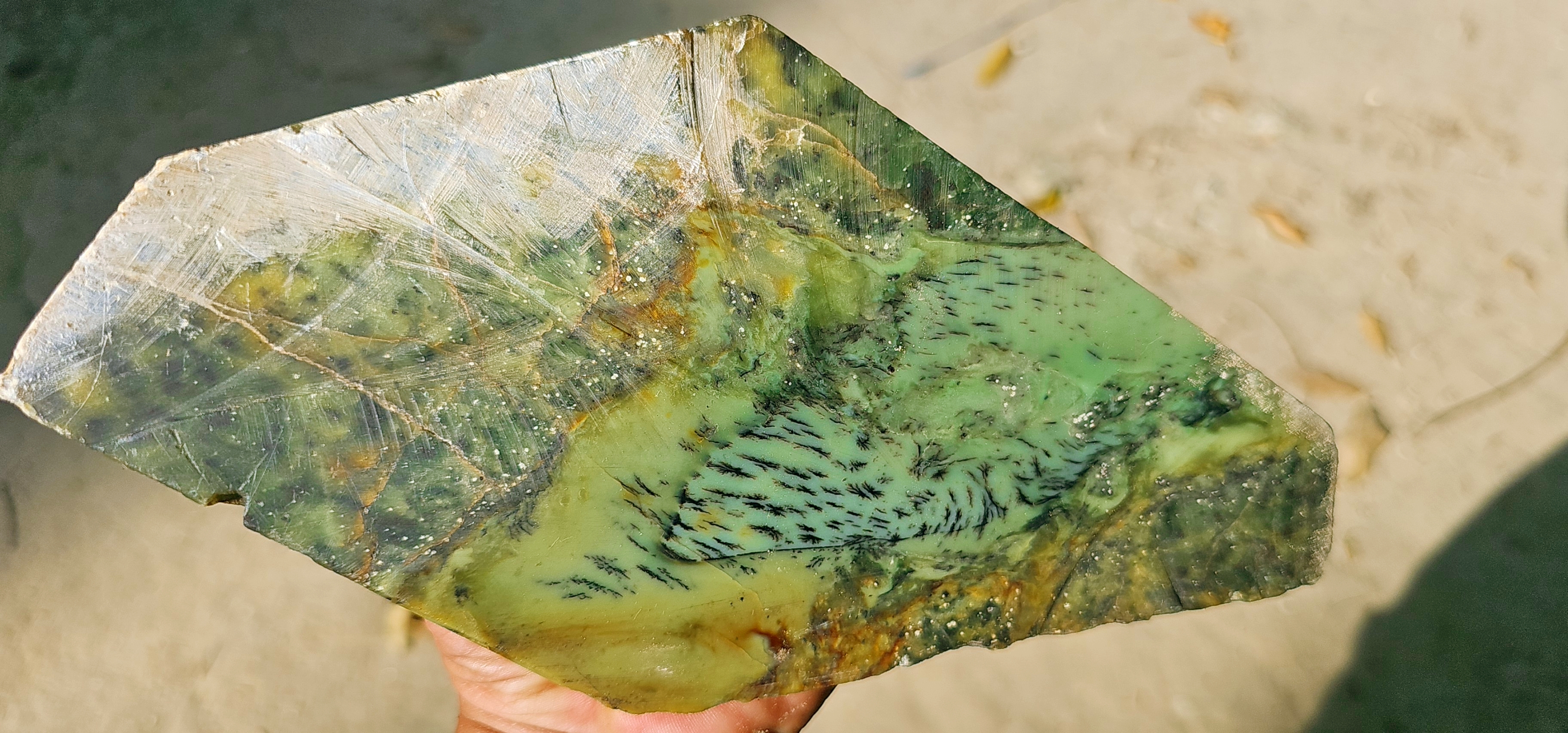 Aceh Natural Multicolor Mottled Nephrite Jade Rough Stone – 1.2 KG