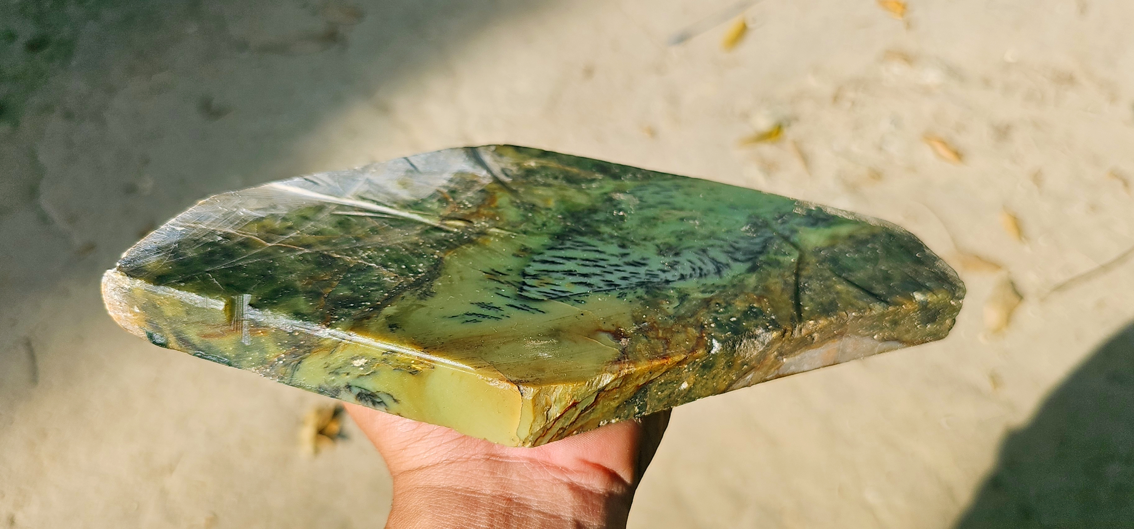 Aceh Natural Multicolor Mottled Nephrite Jade Rough Stone – 1.2 KG