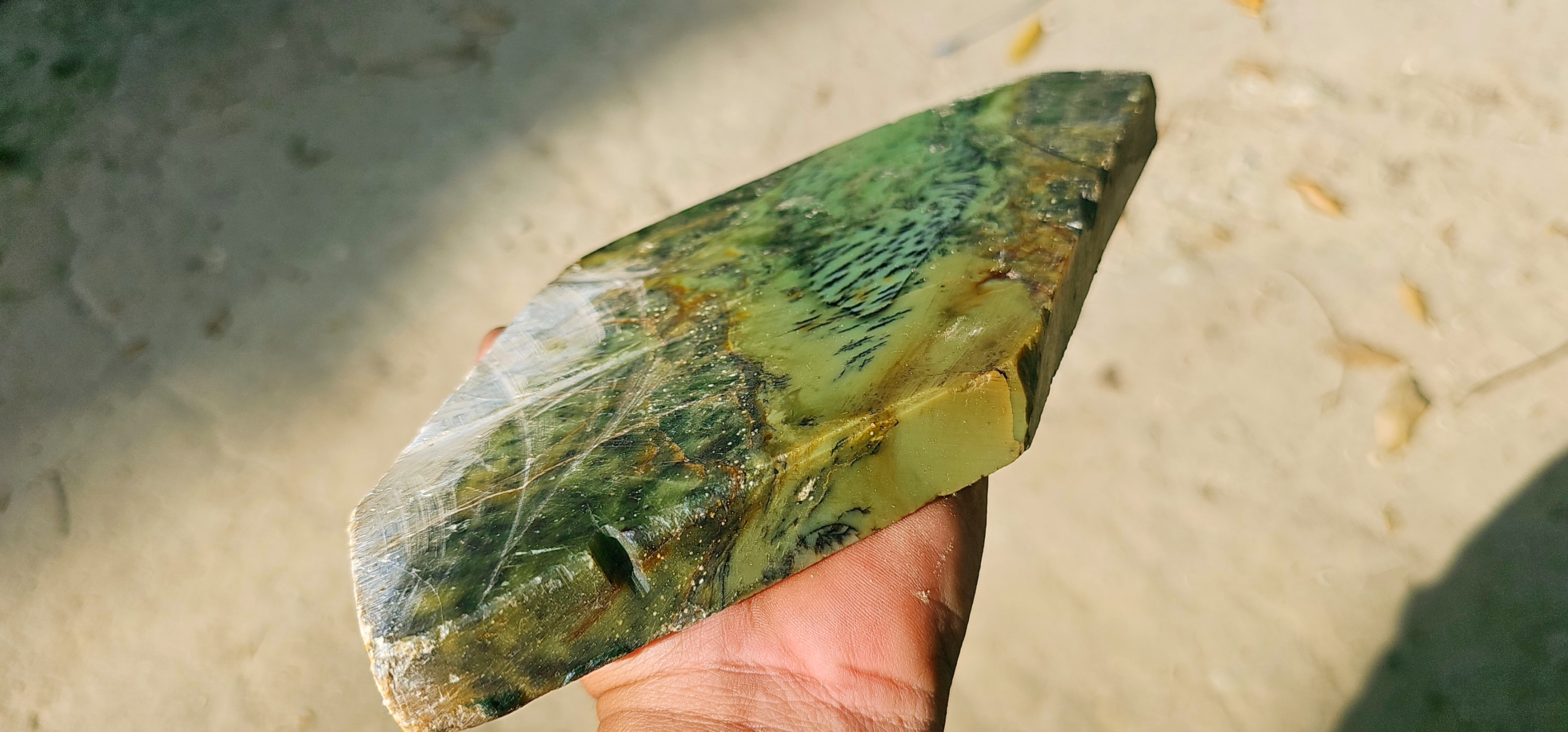 Aceh Natural Multicolor Mottled Nephrite Jade Rough Stone – 1.2 KG