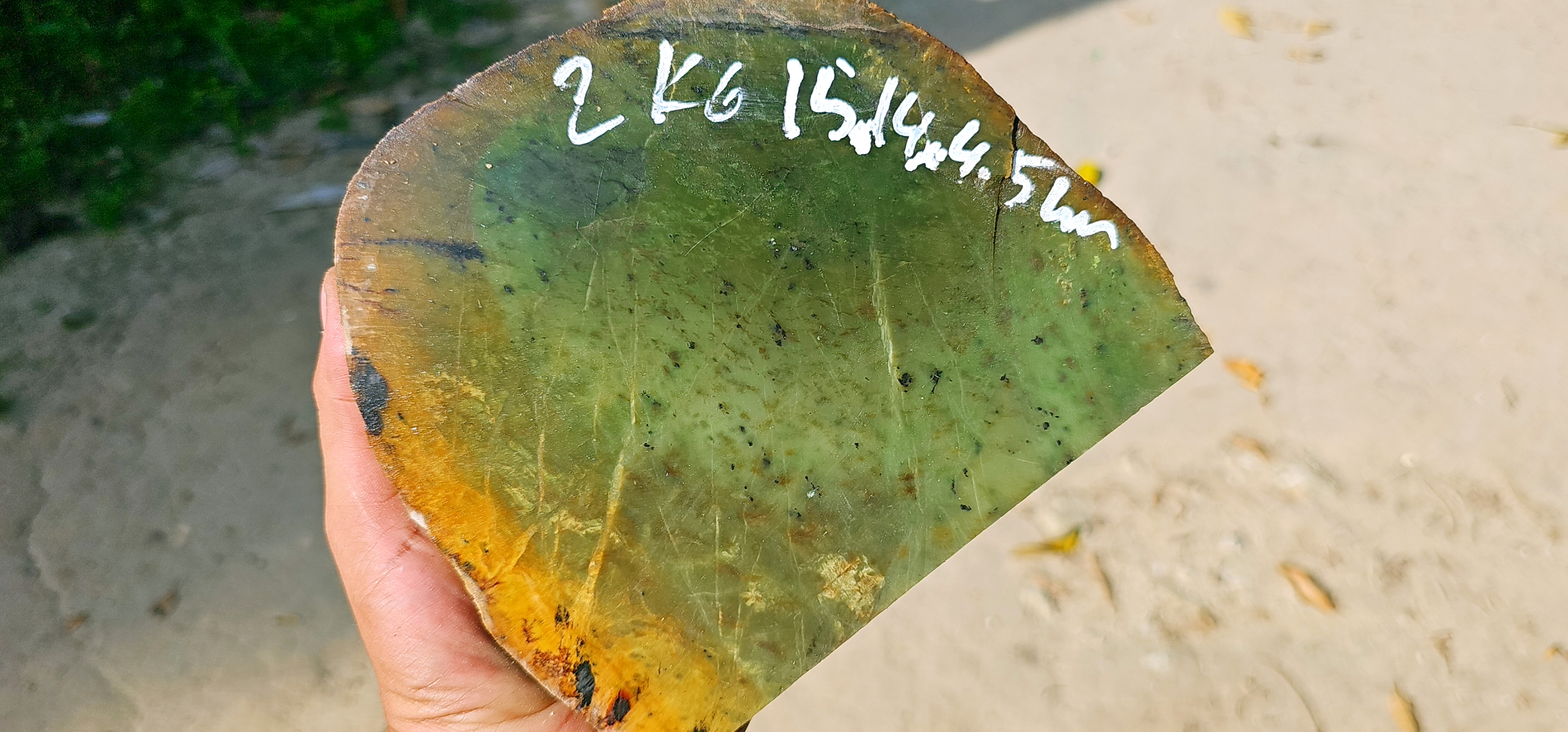 Aceh Natural Green Nephrite Jade Rough Stone – 2 KG