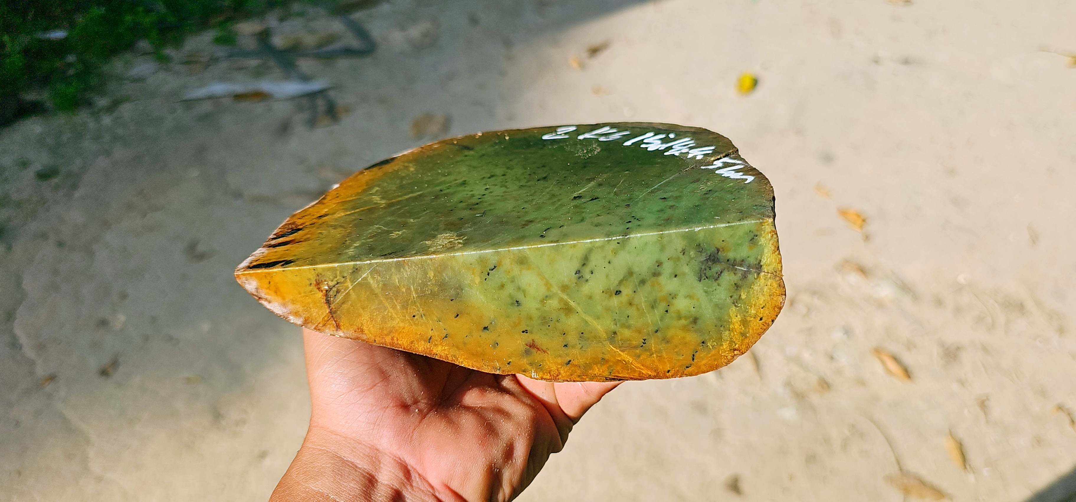 Aceh Natural Green Nephrite Jade Rough Stone – 2 KG
