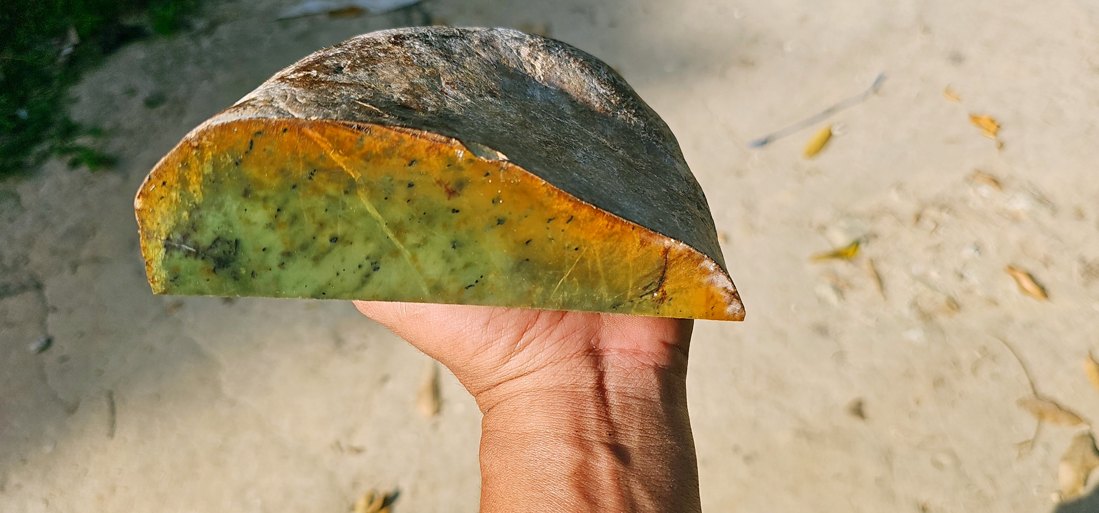 Aceh Natural Green Nephrite Jade Rough Stone – 2 KG