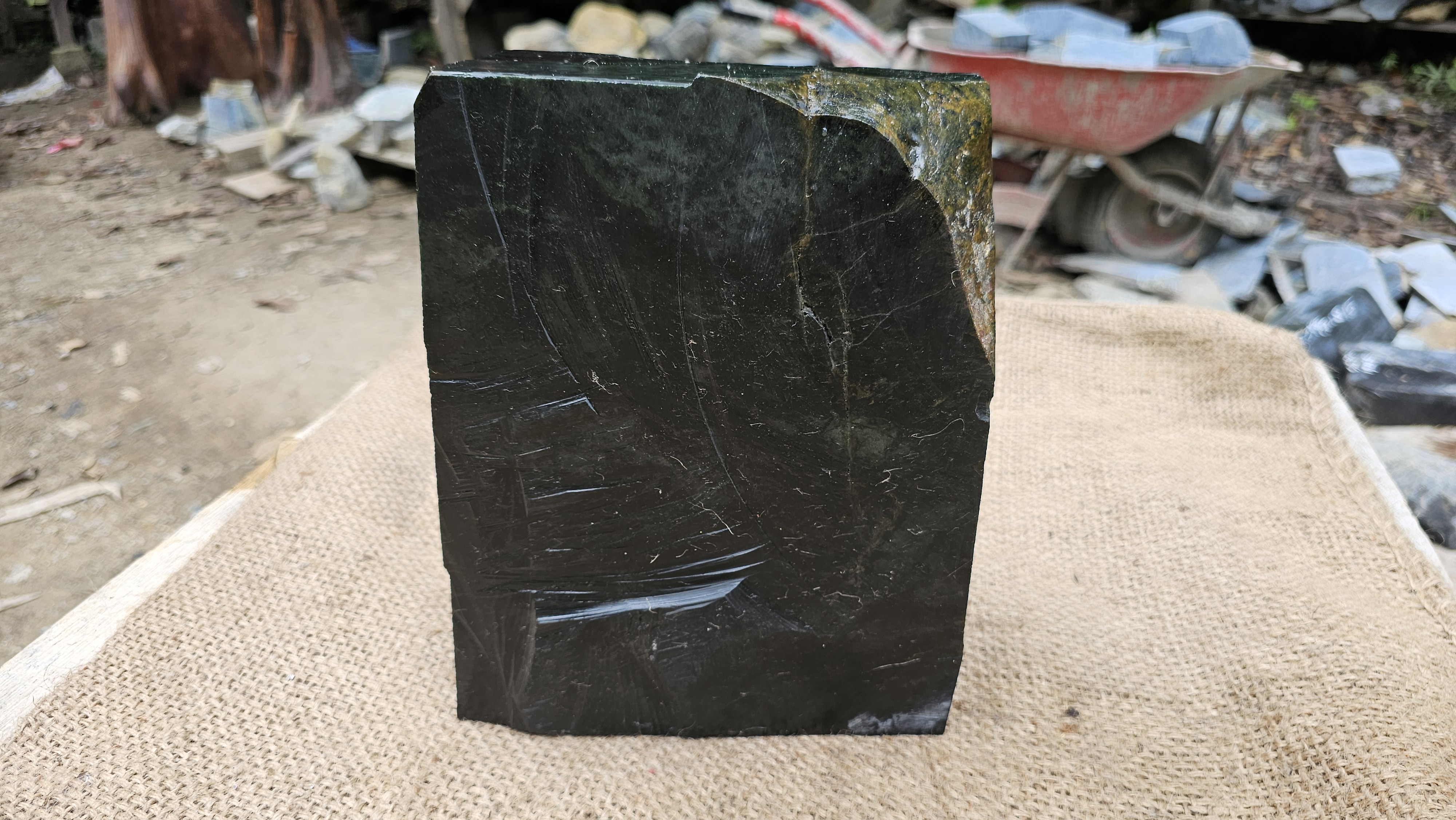 Aceh Natural Deep Green Nephrite Jade Rough Stone – 10.1 KG