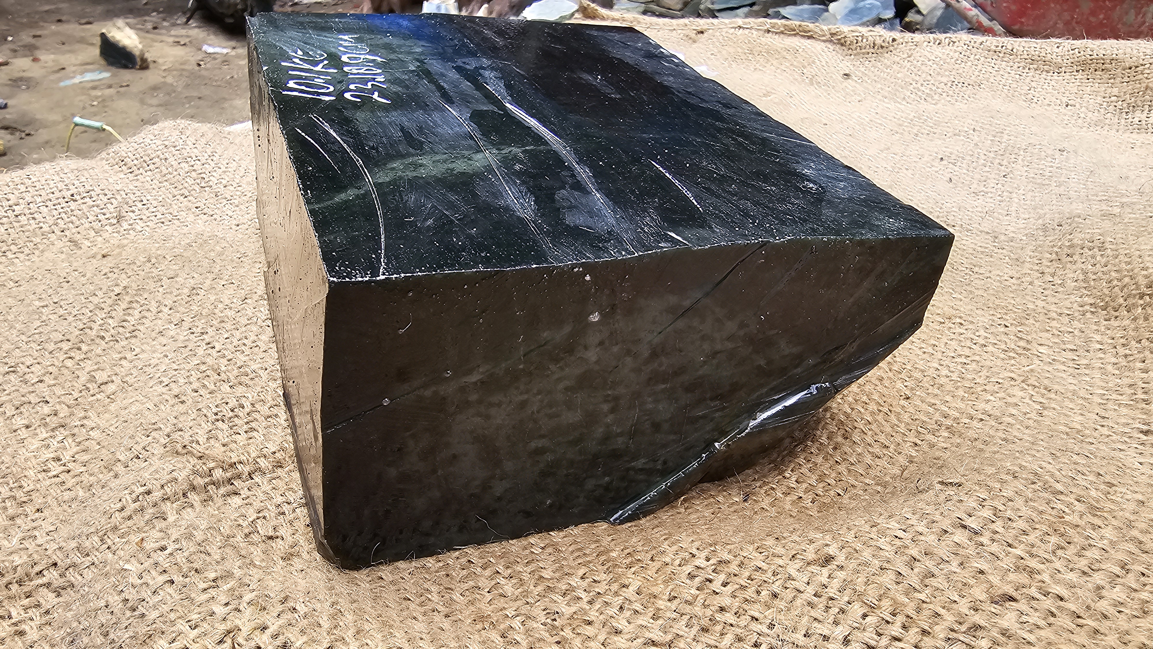 Aceh Natural Deep Green Nephrite Jade Rough Stone – 10.1 KG