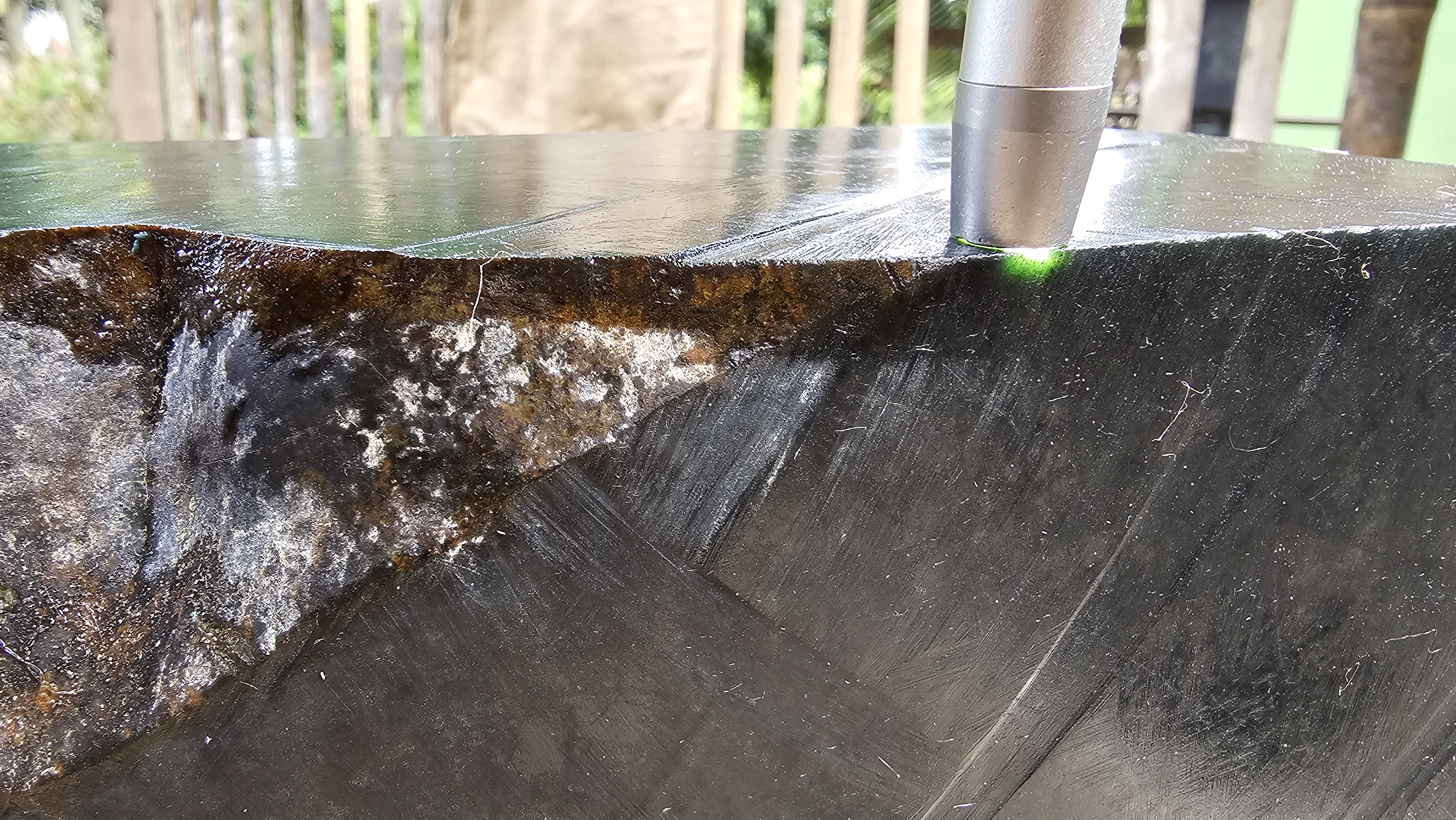 Aceh Natural Dark Green Nephrite Jade Slab – 12.8 KG