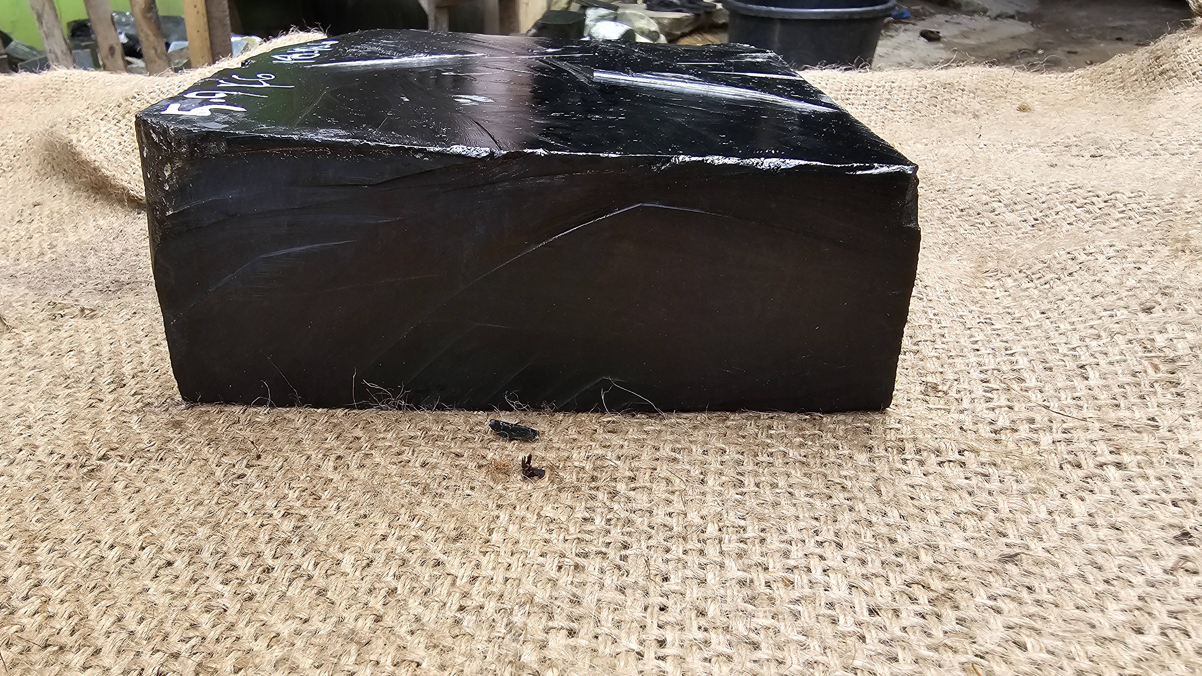 Aceh Natural Deep Black Nephrite Jade Rough Stone – 5.9 KG