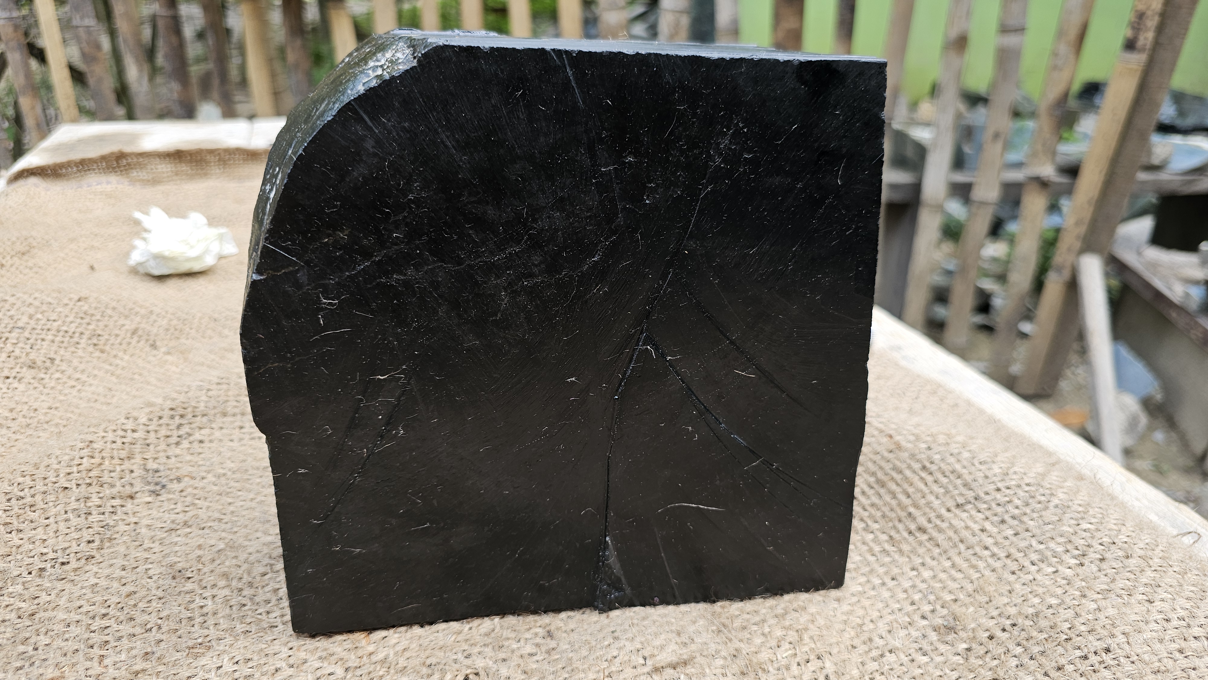 Aceh Natural Deep Black Nephrite Jade Rough Stone – 5.9 KG
