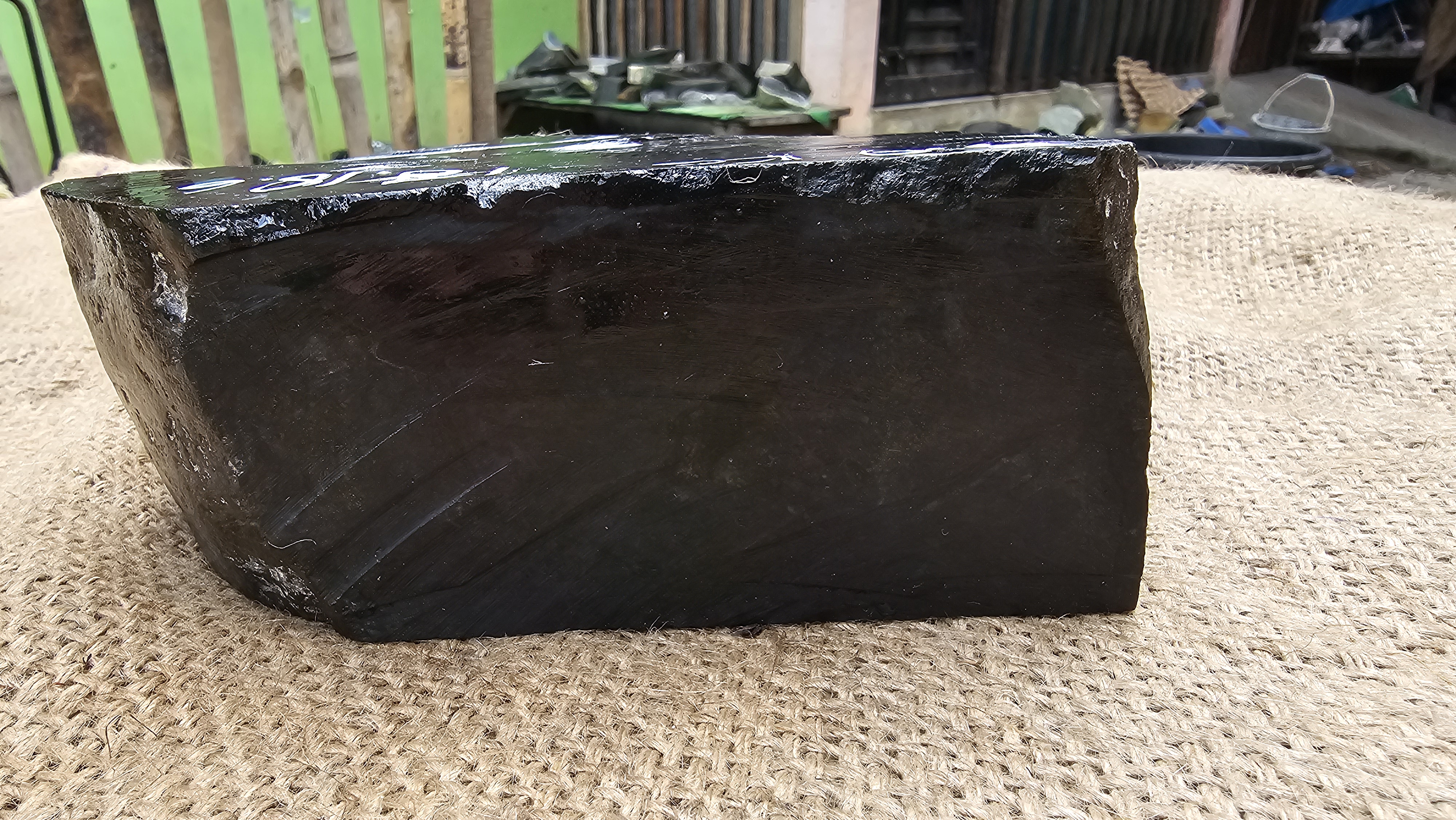 Aceh Natural Deep Black Nephrite Jade Rough Stone – 5.9 KG