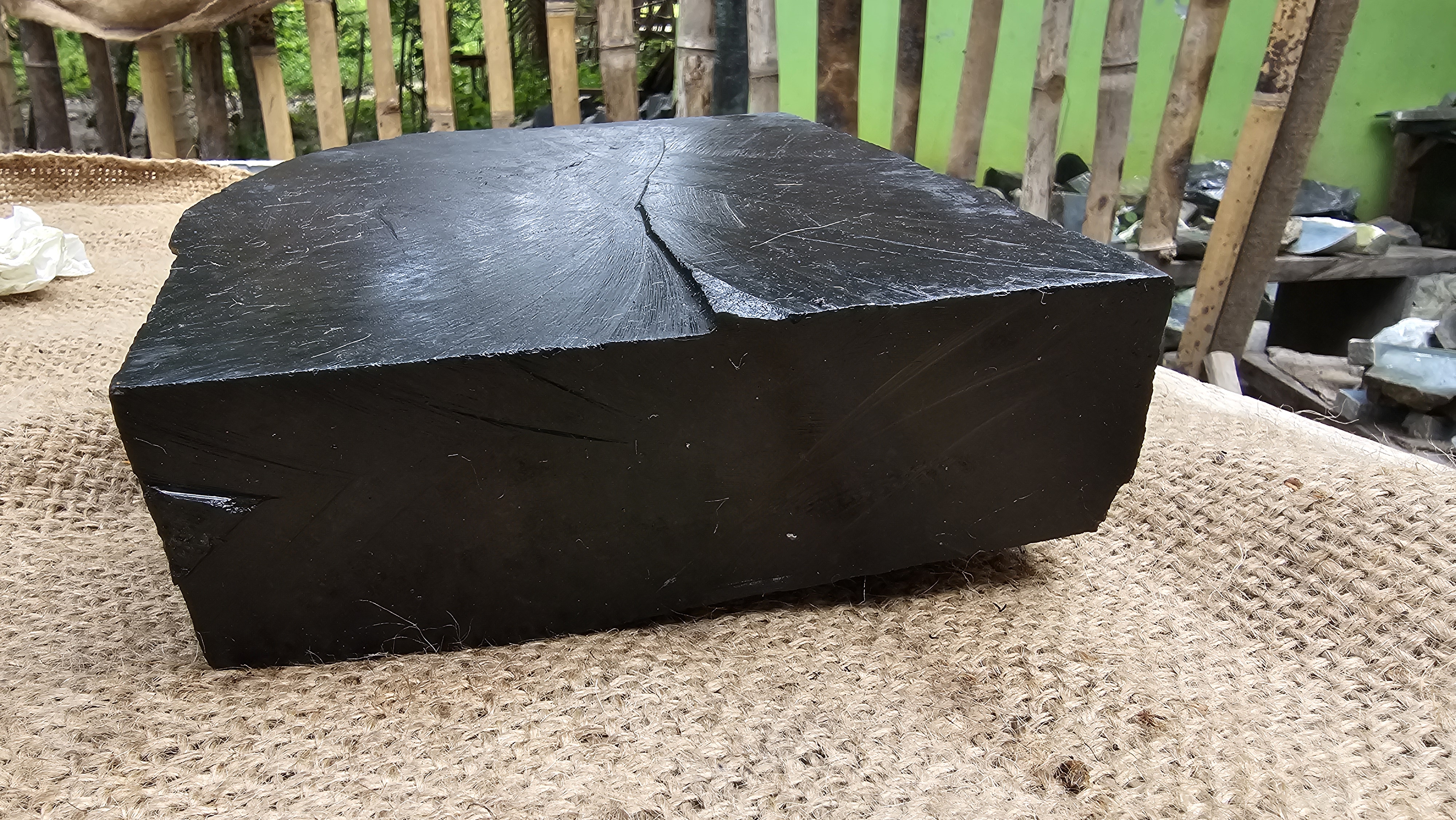 Aceh Natural Deep Black Nephrite Jade Rough Stone – 5.9 KG