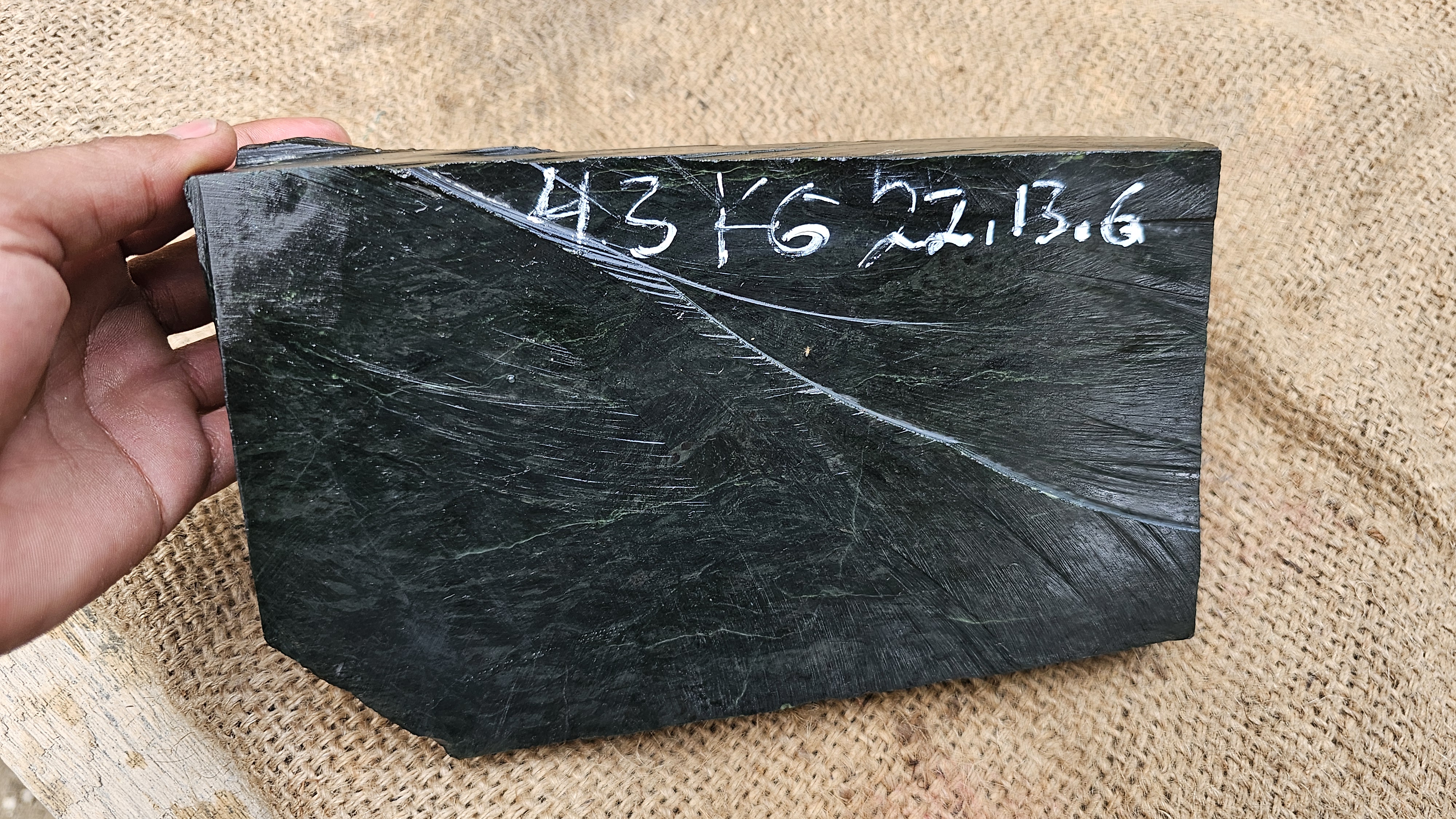 Aceh Natural Deep Forest Green Nephrite Jade Rough Stone – 4.3 KG