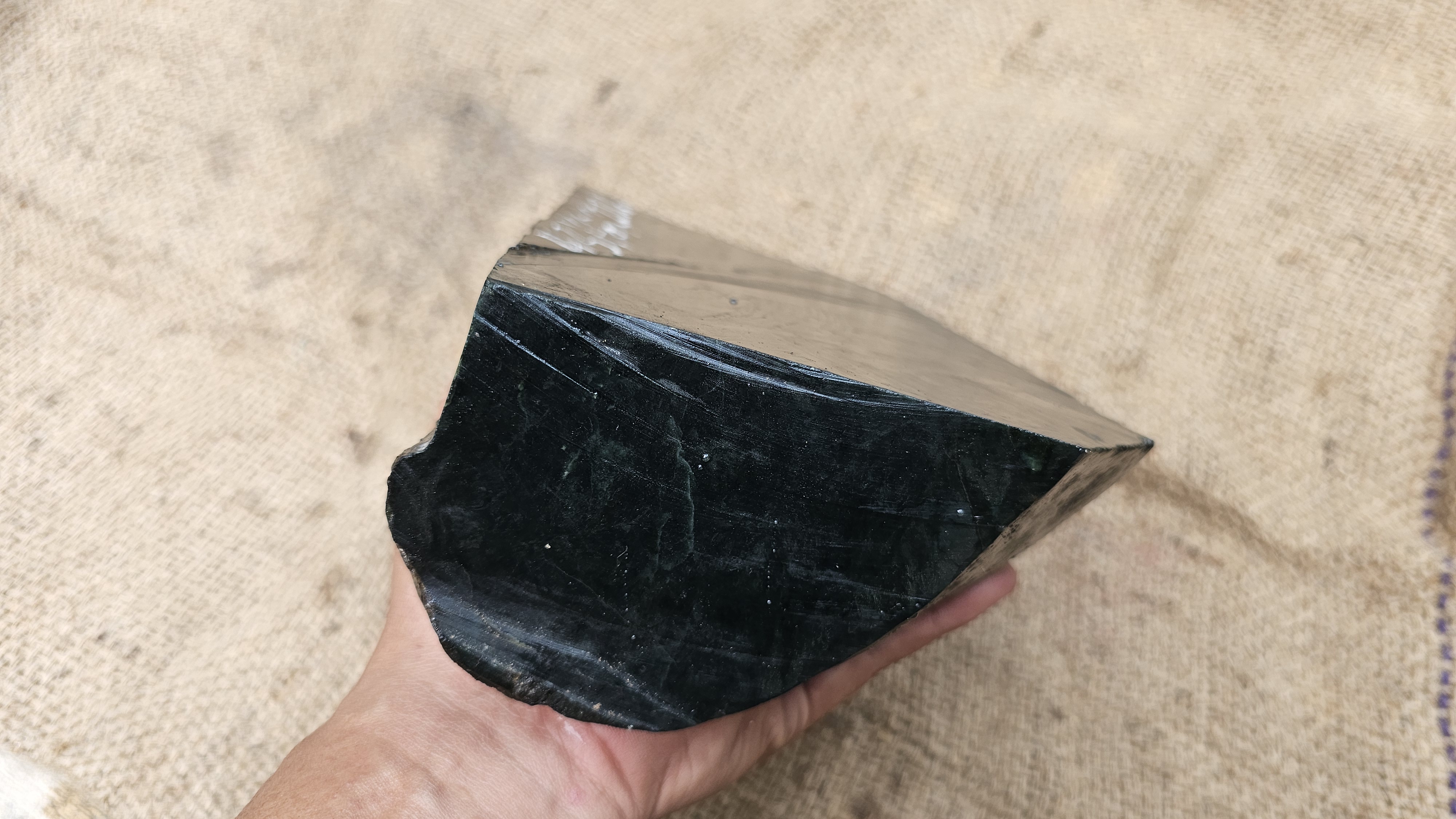 Aceh Natural Deep Forest Green Nephrite Jade Rough Stone – 4.3 KG