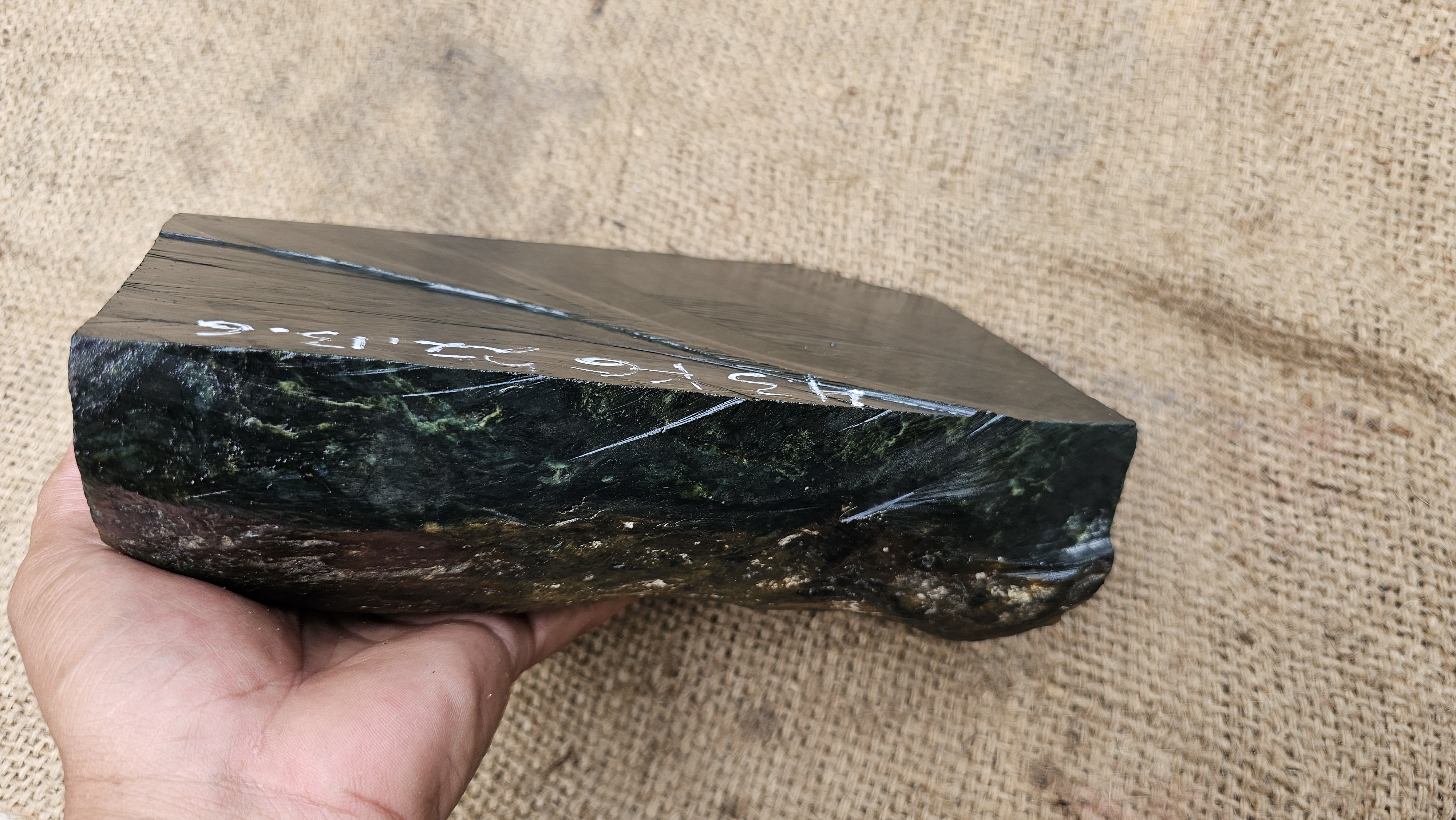 Aceh Natural Deep Forest Green Nephrite Jade Rough Stone – 4.3 KG