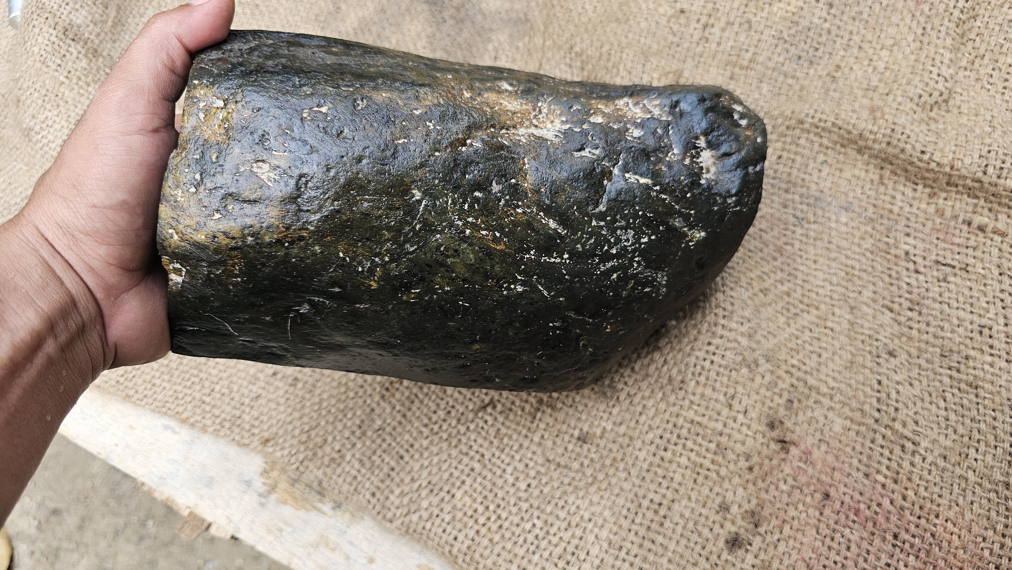 Aceh Natural Deep Forest Green Nephrite Jade Rough Stone – 4.3 KG