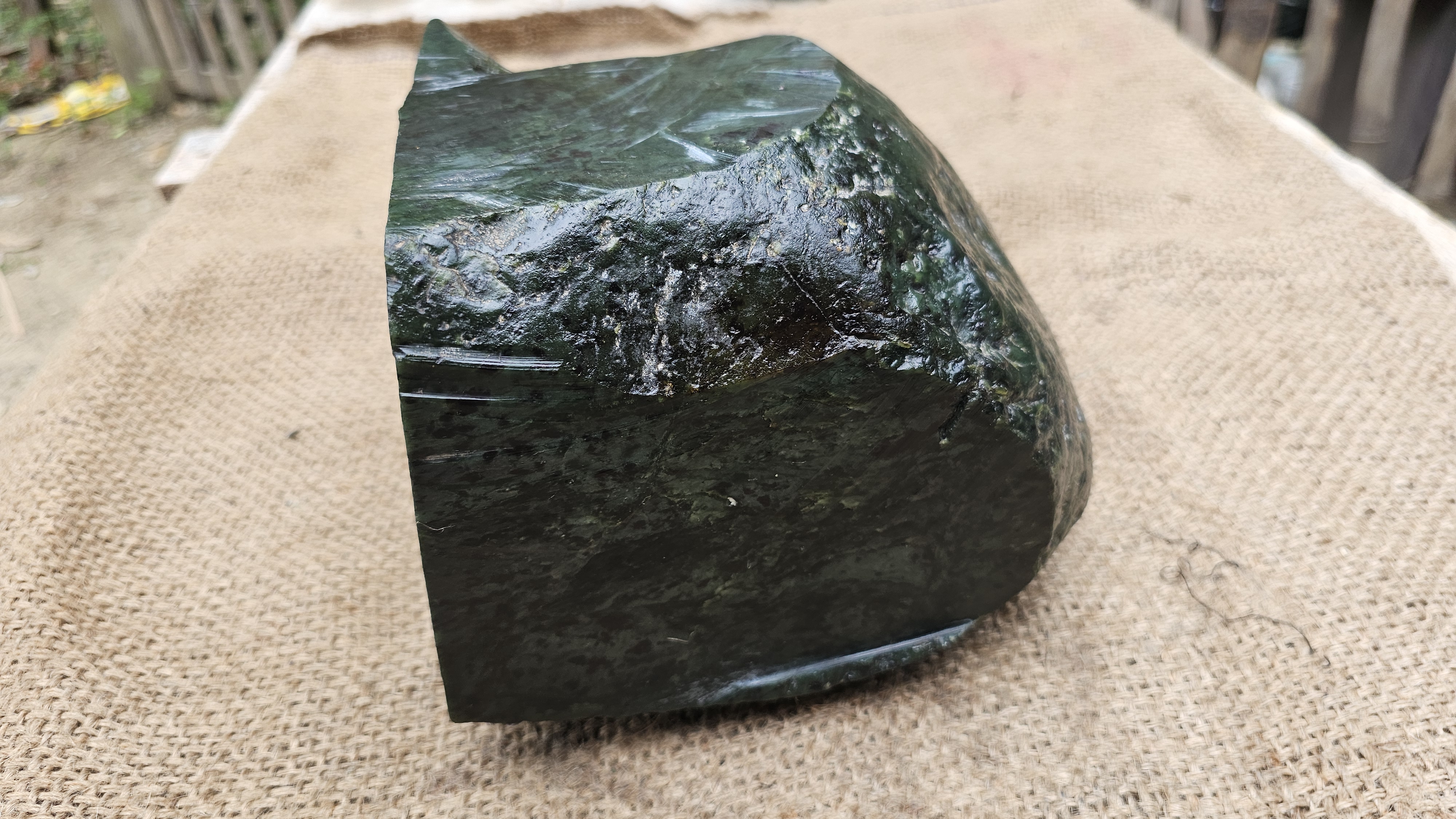 Aceh Natural Deep Green Nephrite Jade Rough Stone – 9.3 KG