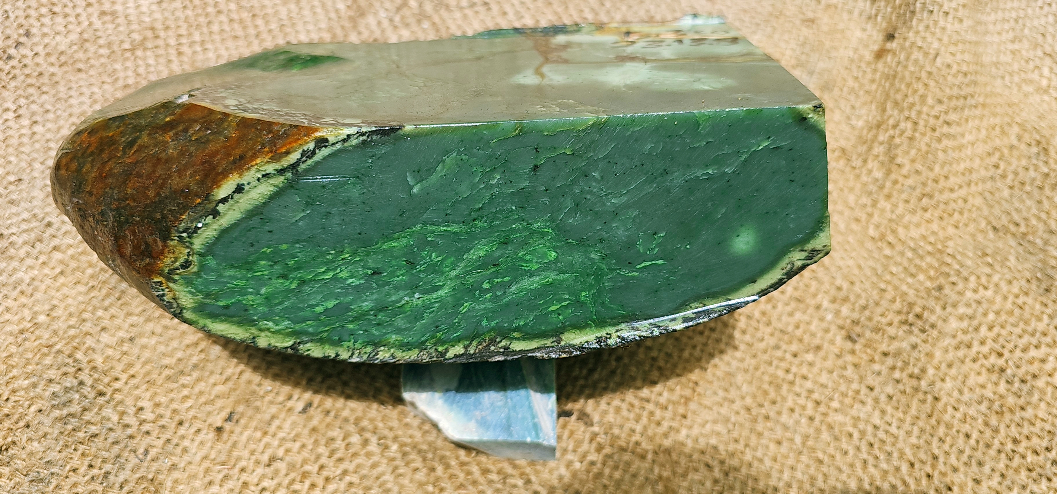 Aceh Natural Rich Green Nephrite Jade Rough Stone – 5.3 KG