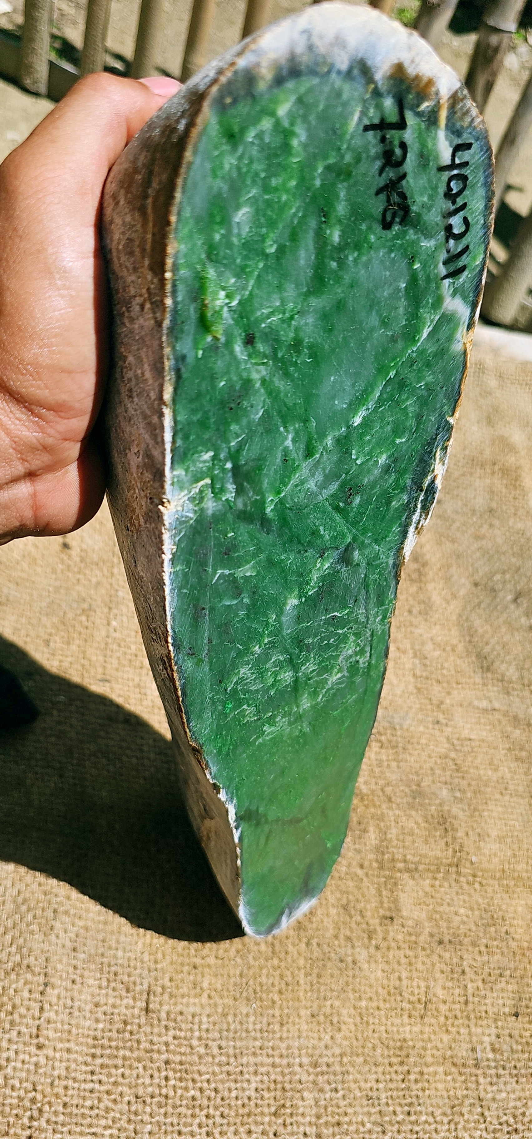 Aceh Natural Vibrant Green Nephrite Jade Rough Stone – 7.2 KG
