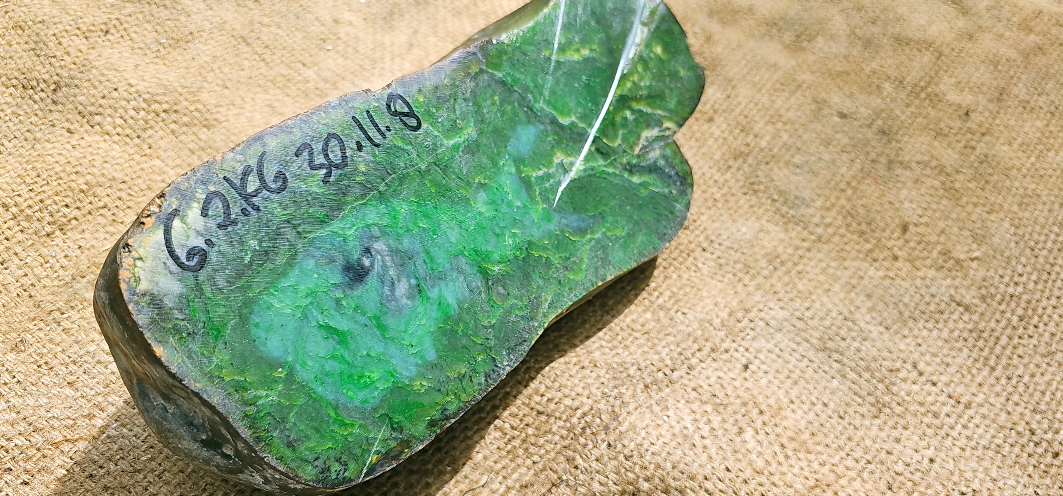 Aceh Natural Vivid Green Nephrite Jade Rough Stone – 6.2 KG