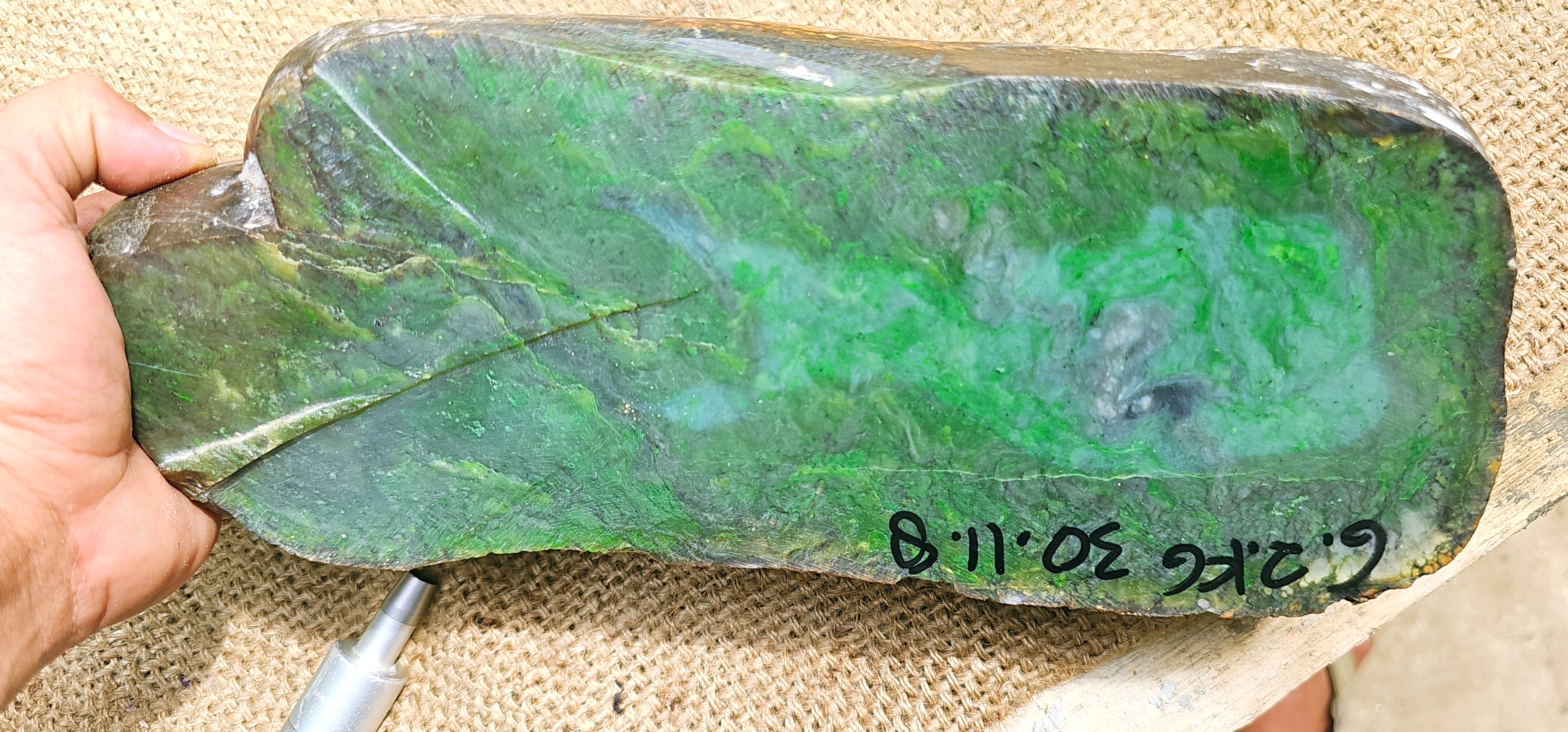 Aceh Natural Vivid Green Nephrite Jade Rough Stone – 6.2 KG